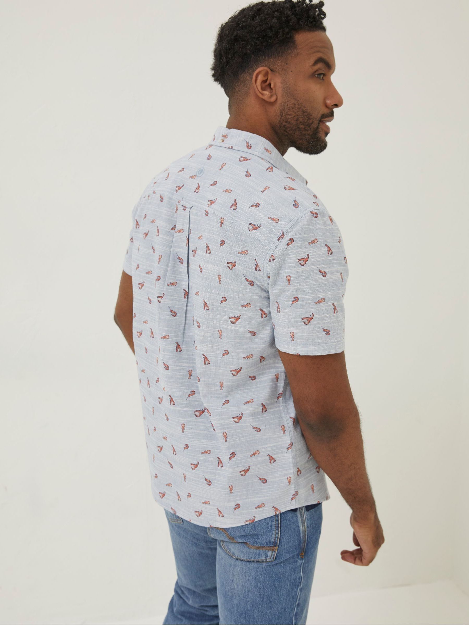 Blue Seafood Print Shirt - Image 2 of 5