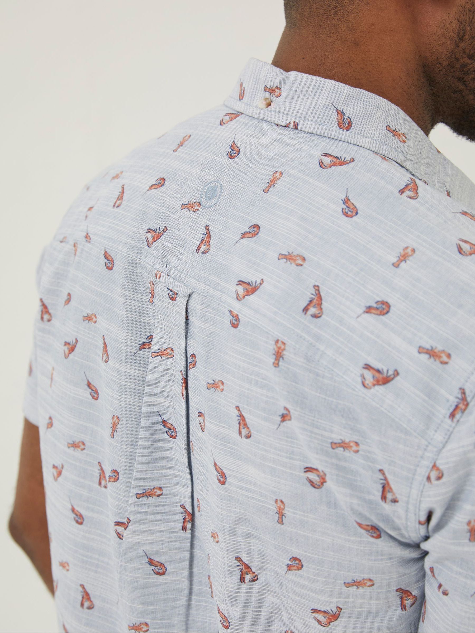 Blue Seafood Print Shirt - Image 4 of 5