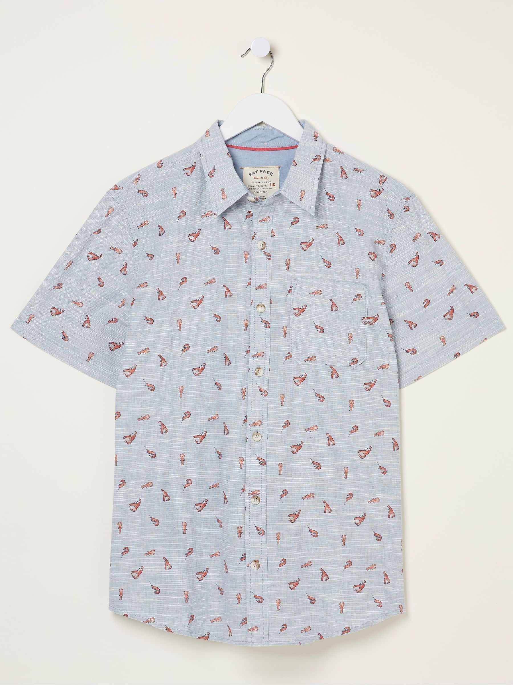 Blue Seafood Print Shirt - Image 5 of 5