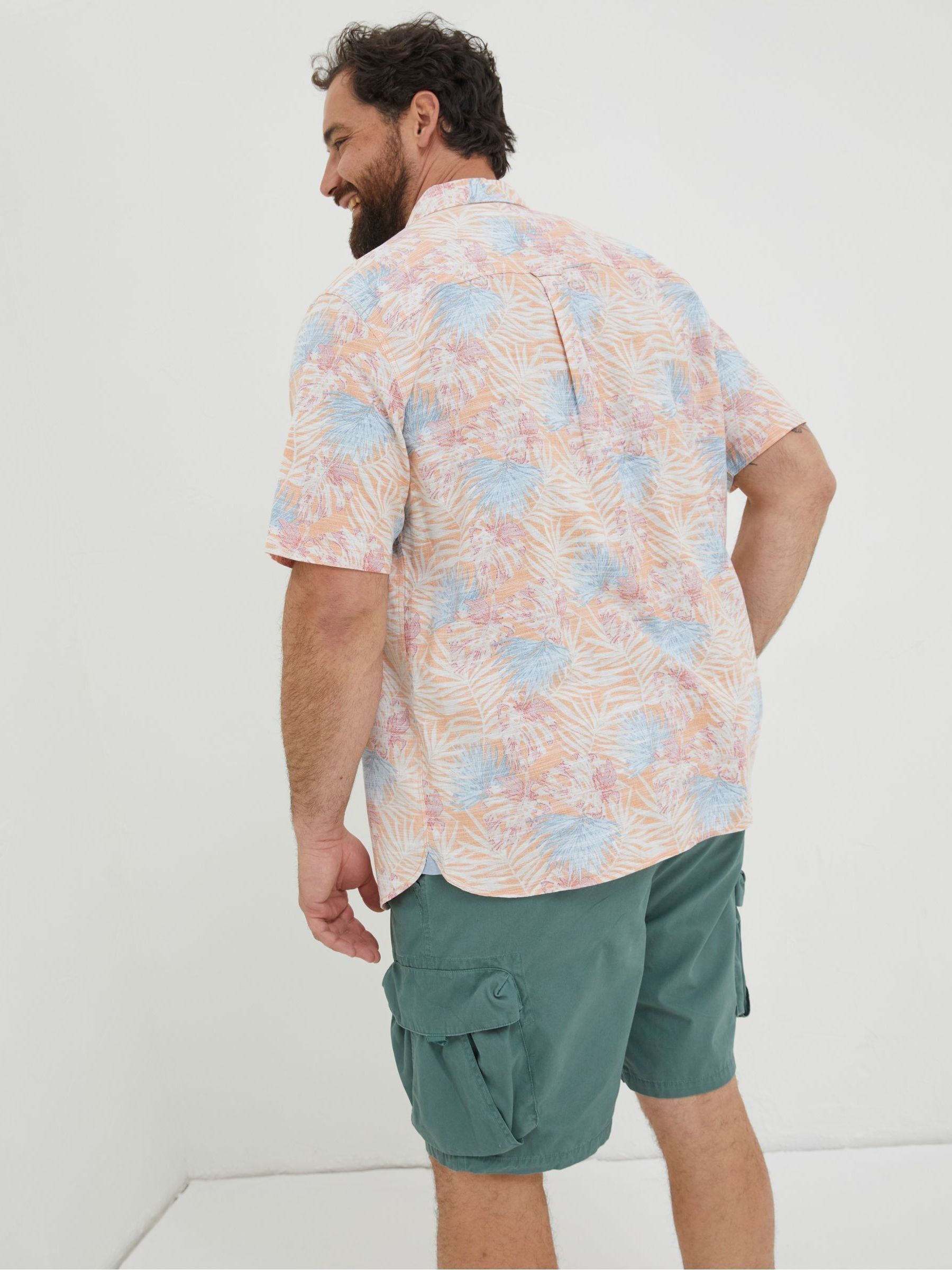 Orange Fently Palm Print Shirt - Image 2 of 5