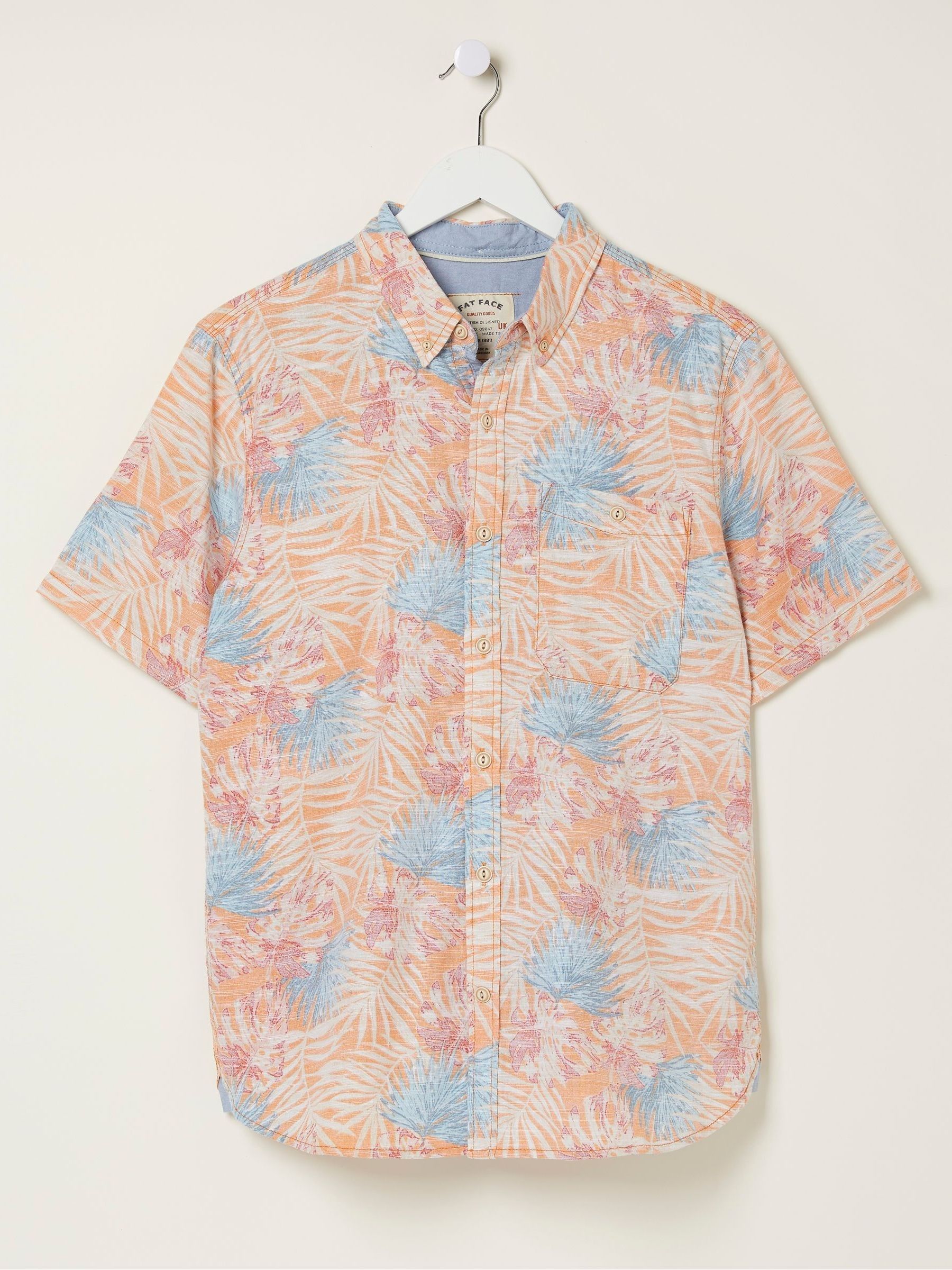 Orange Fently Palm Print Shirt - Image 5 of 5