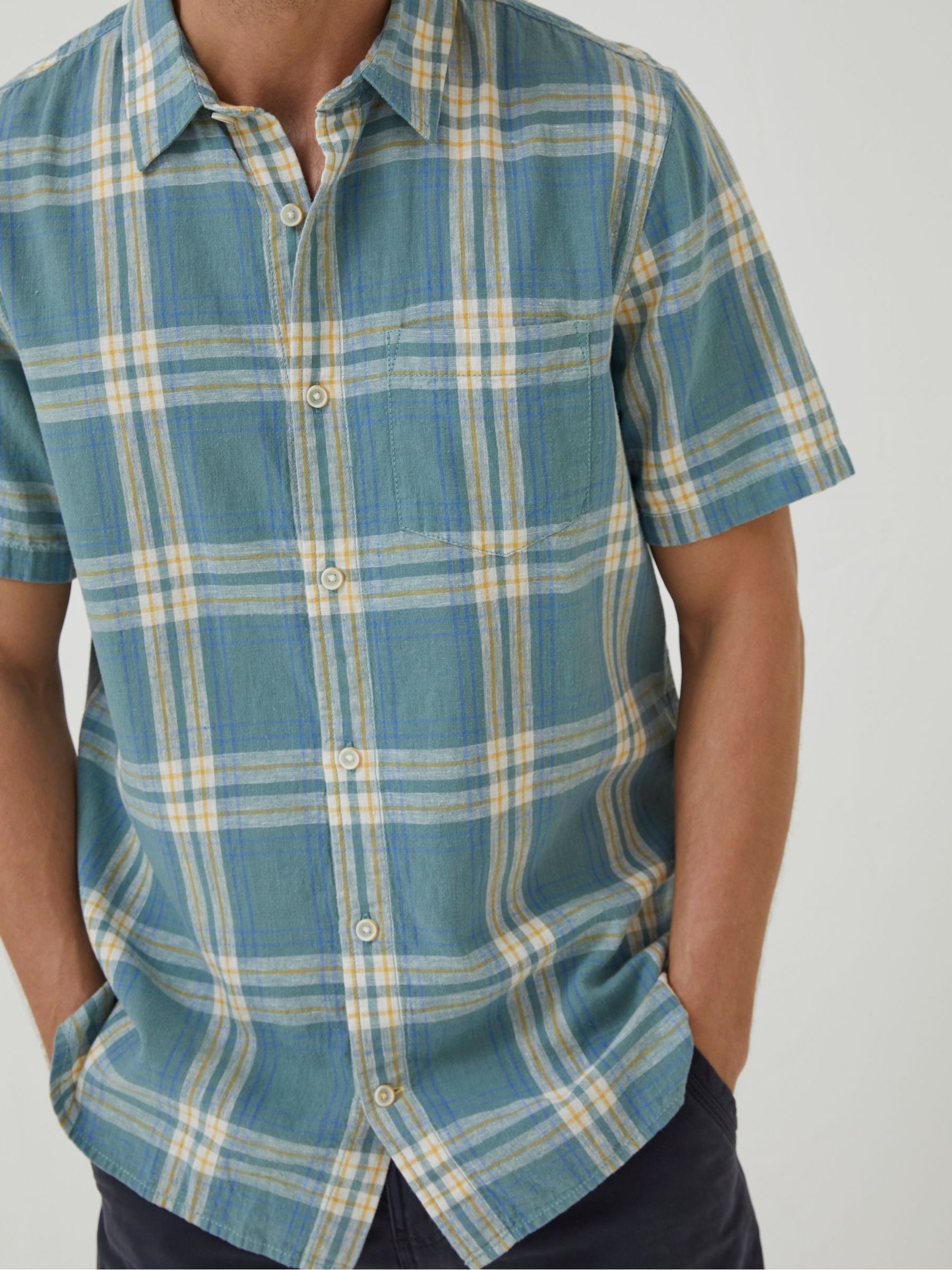 Blue Braddock Check Shirt - Image 3 of 5