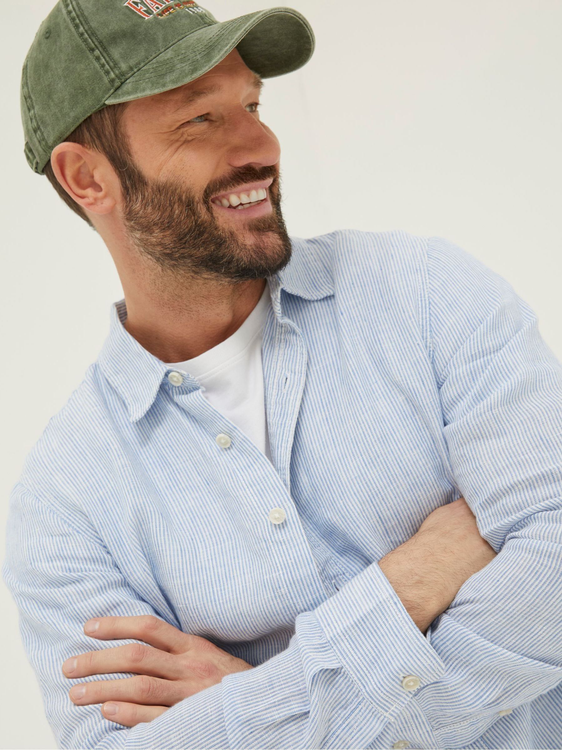 Blue Stripe Linen Shirt - Image 3 of 5