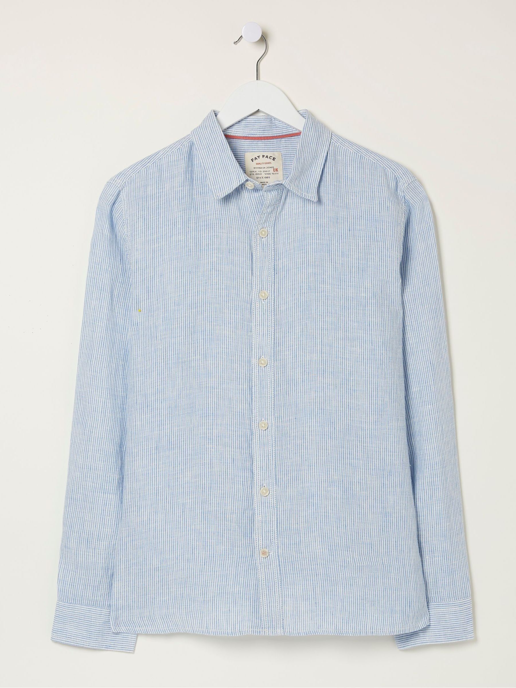 Blue Stripe Linen Shirt - Image 5 of 5