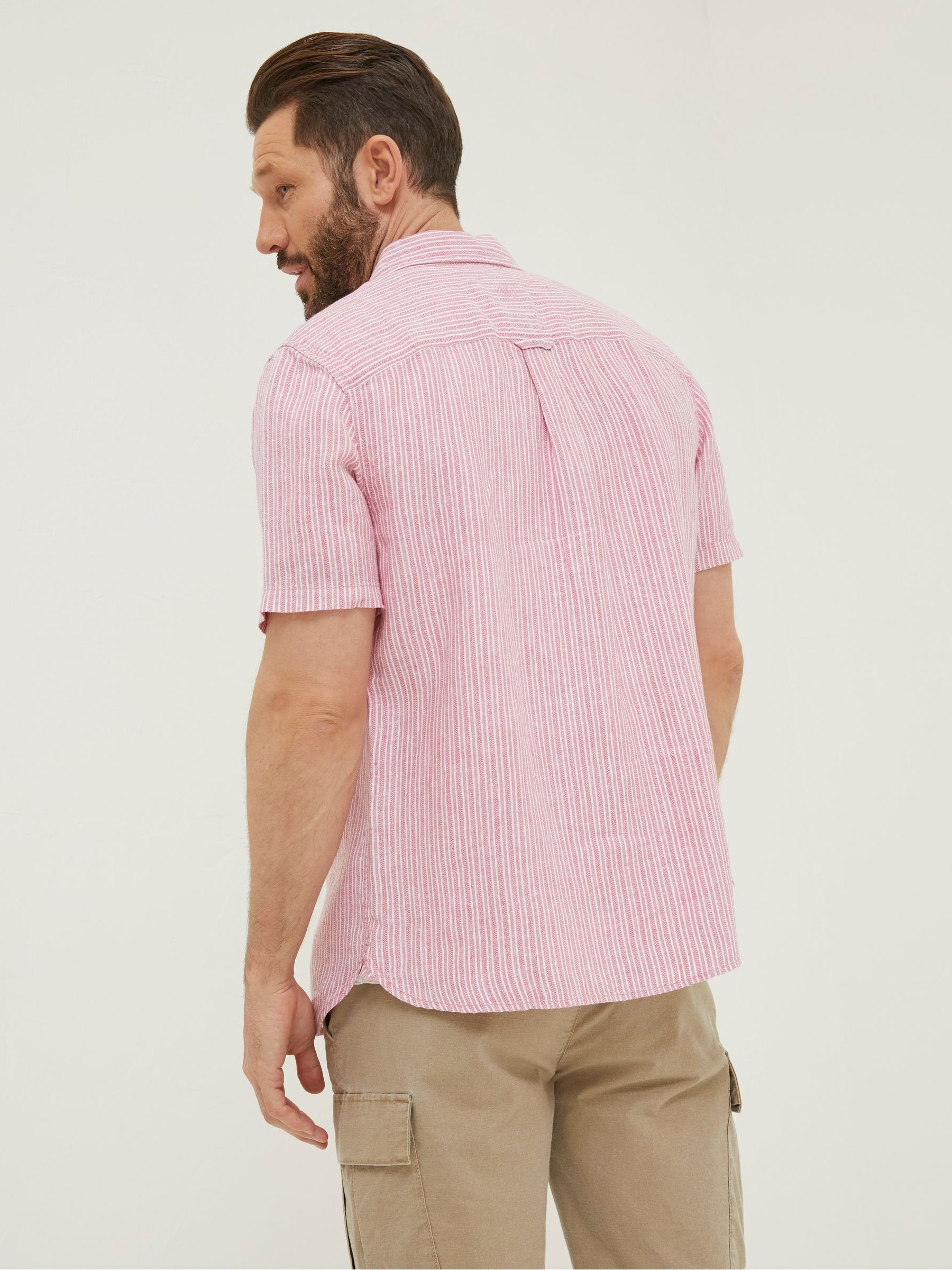 Pink Stripe Linen Shirt - Image 2 of 5