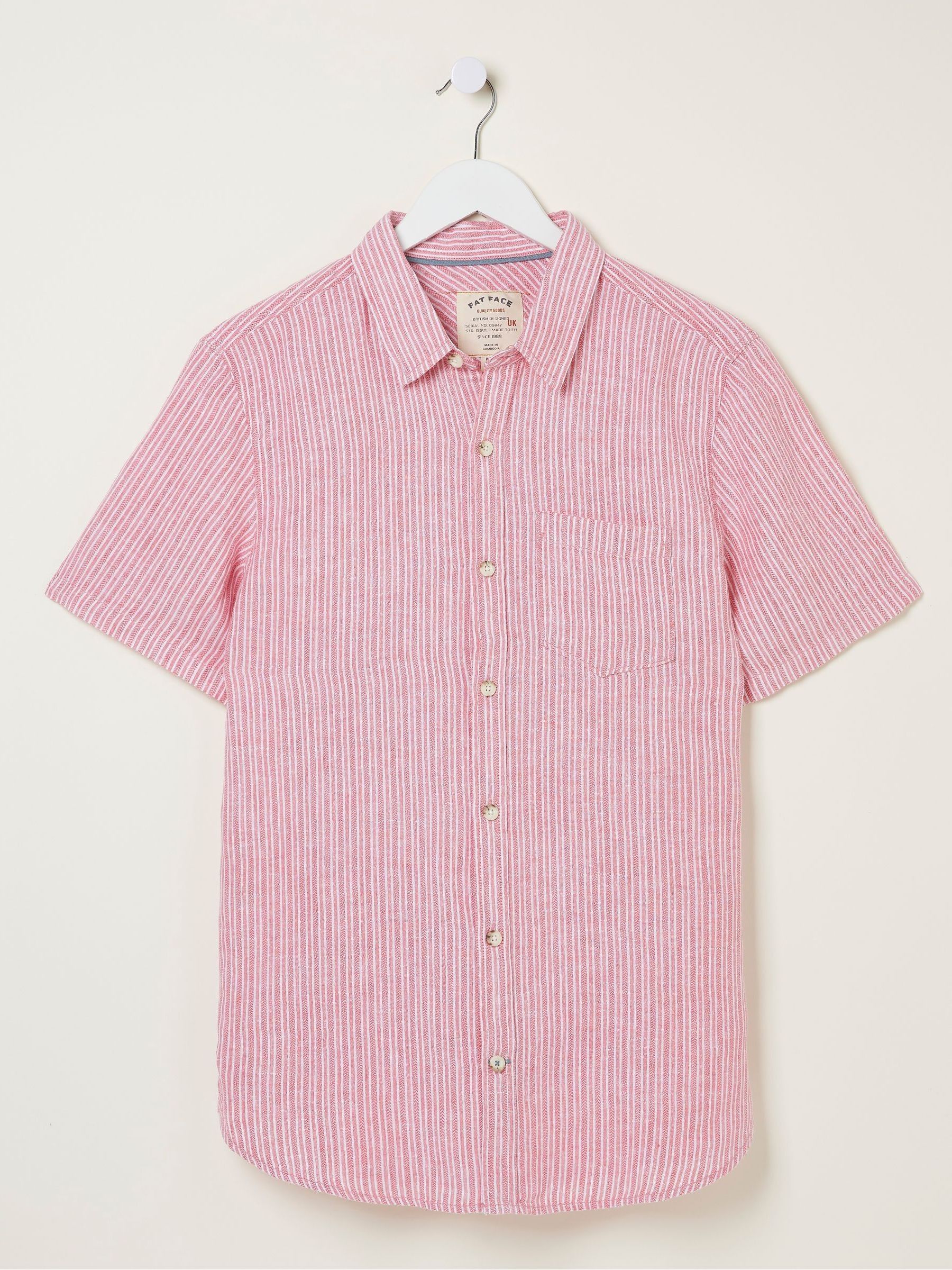 Pink Stripe Linen Shirt - Image 5 of 5
