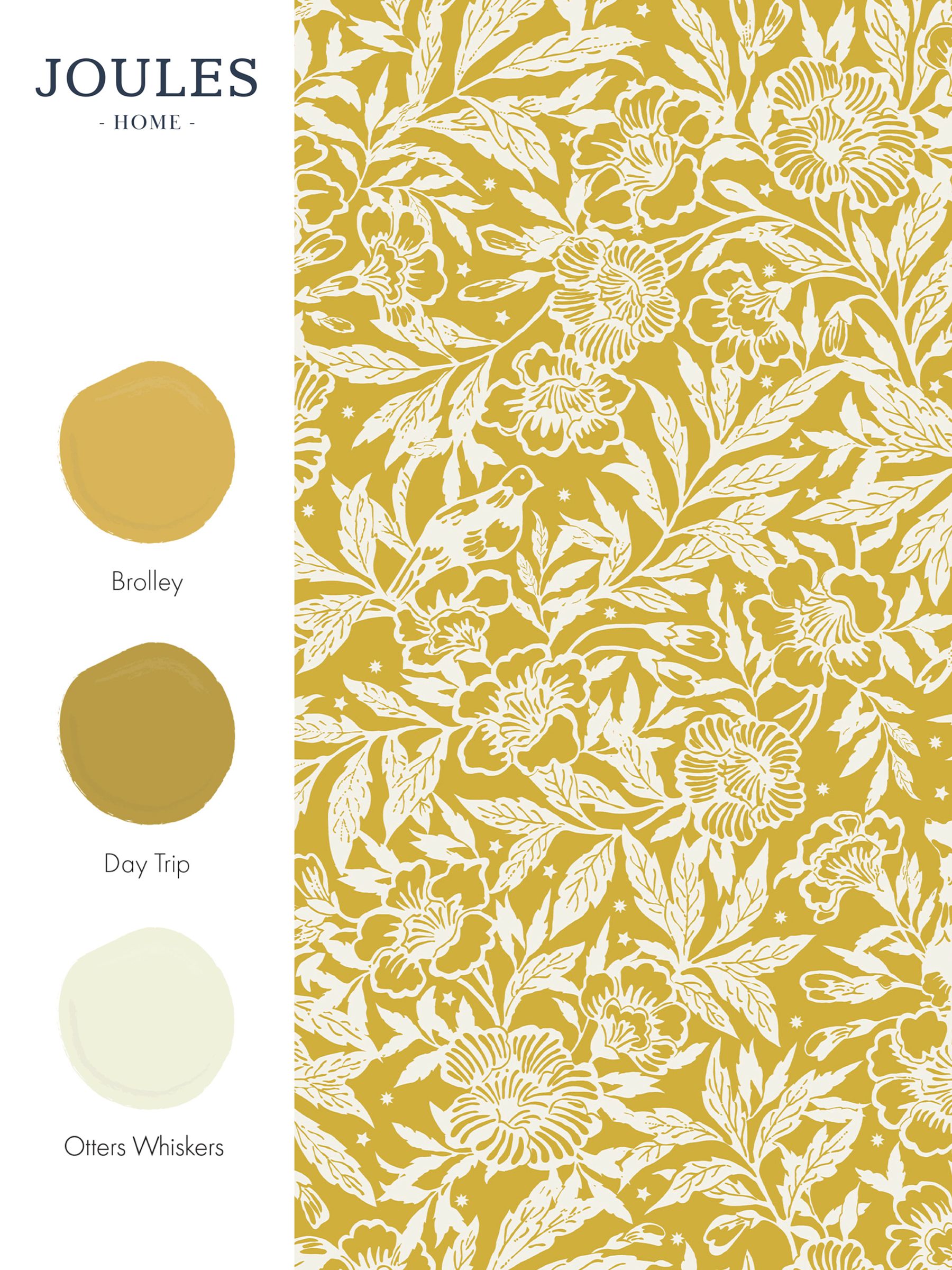Antique Gold Twilight Ditsy Wallpaper - Image 3 of 3