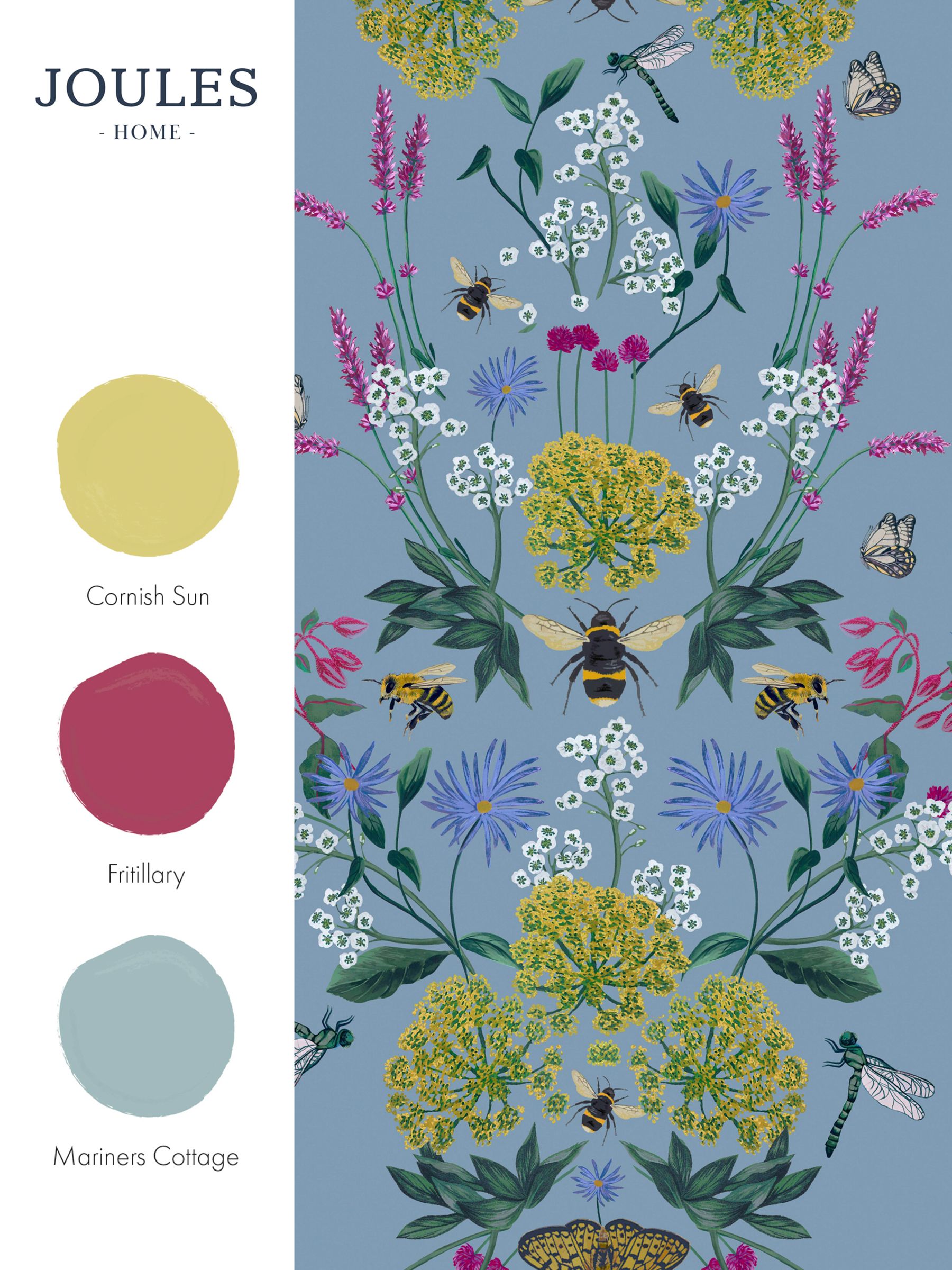 Haze Blue Perfect Pollinators 10M Wallpaper - Image 3 of 3