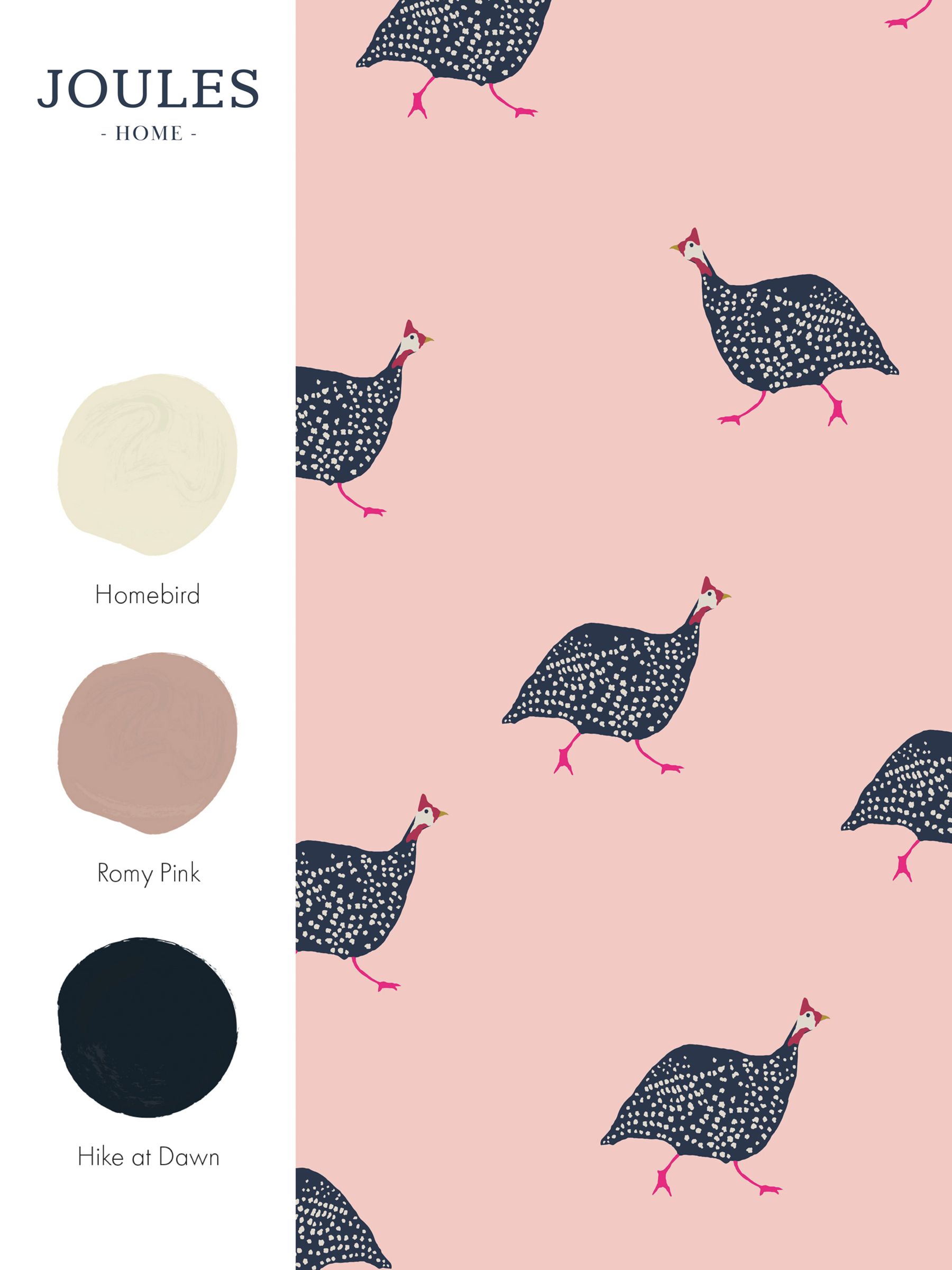 Blush Pink Guinea Fowl 10M Wallpaper - Image 3 of 3