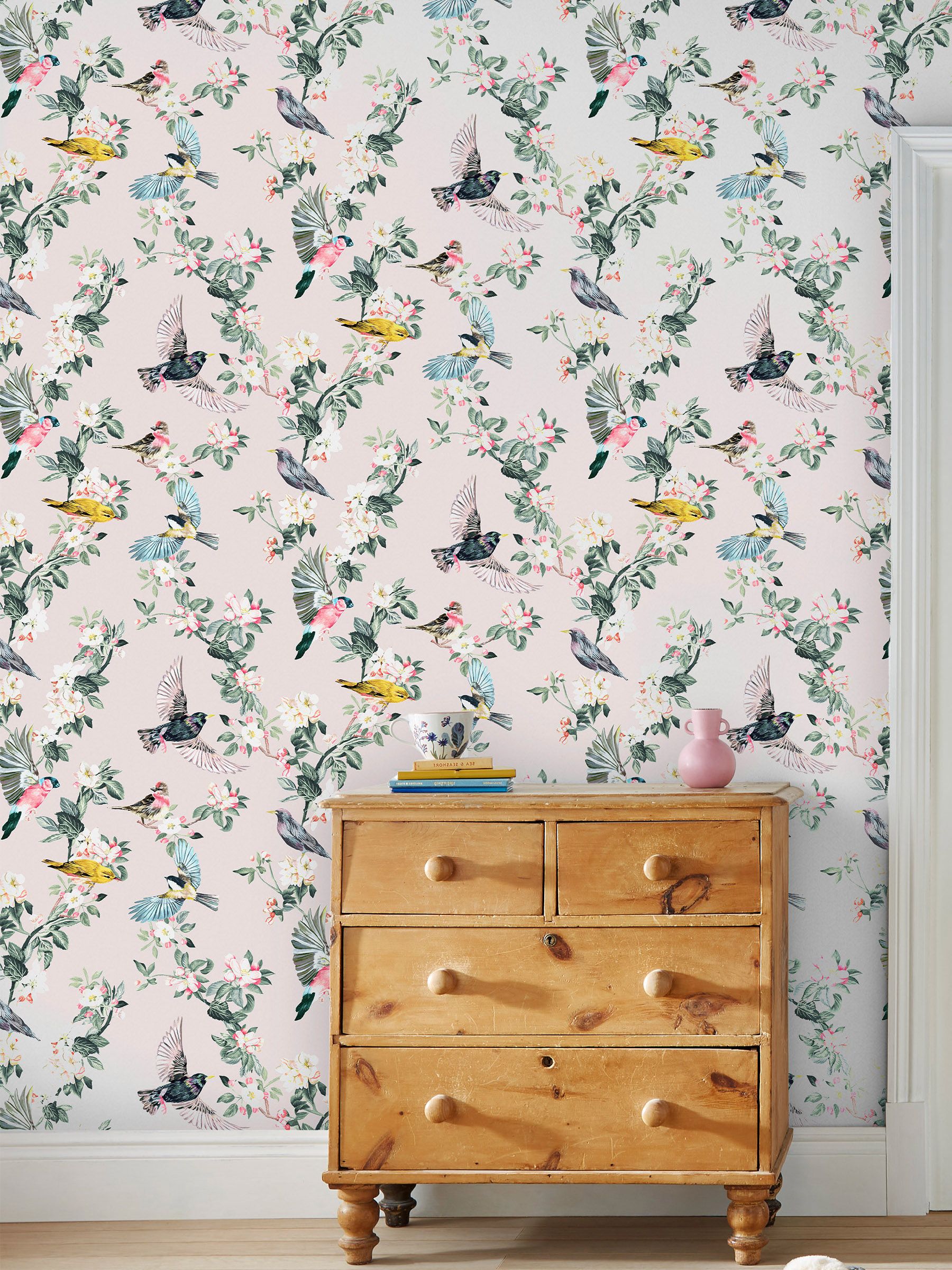 Antique Creme Handford Garden Birds 10M Wallpaper - Image 1 of 3