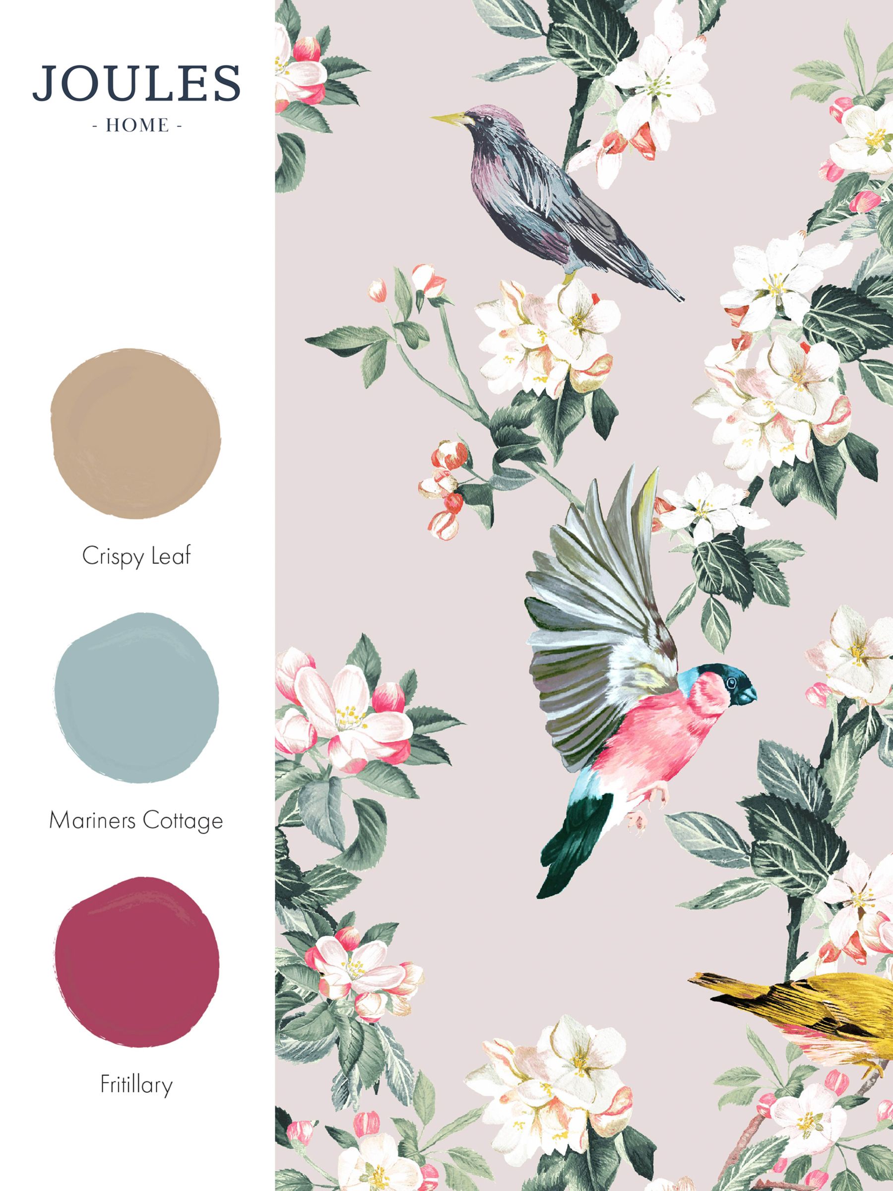 Antique Creme Handford Garden Birds 10M Wallpaper - Image 3 of 3