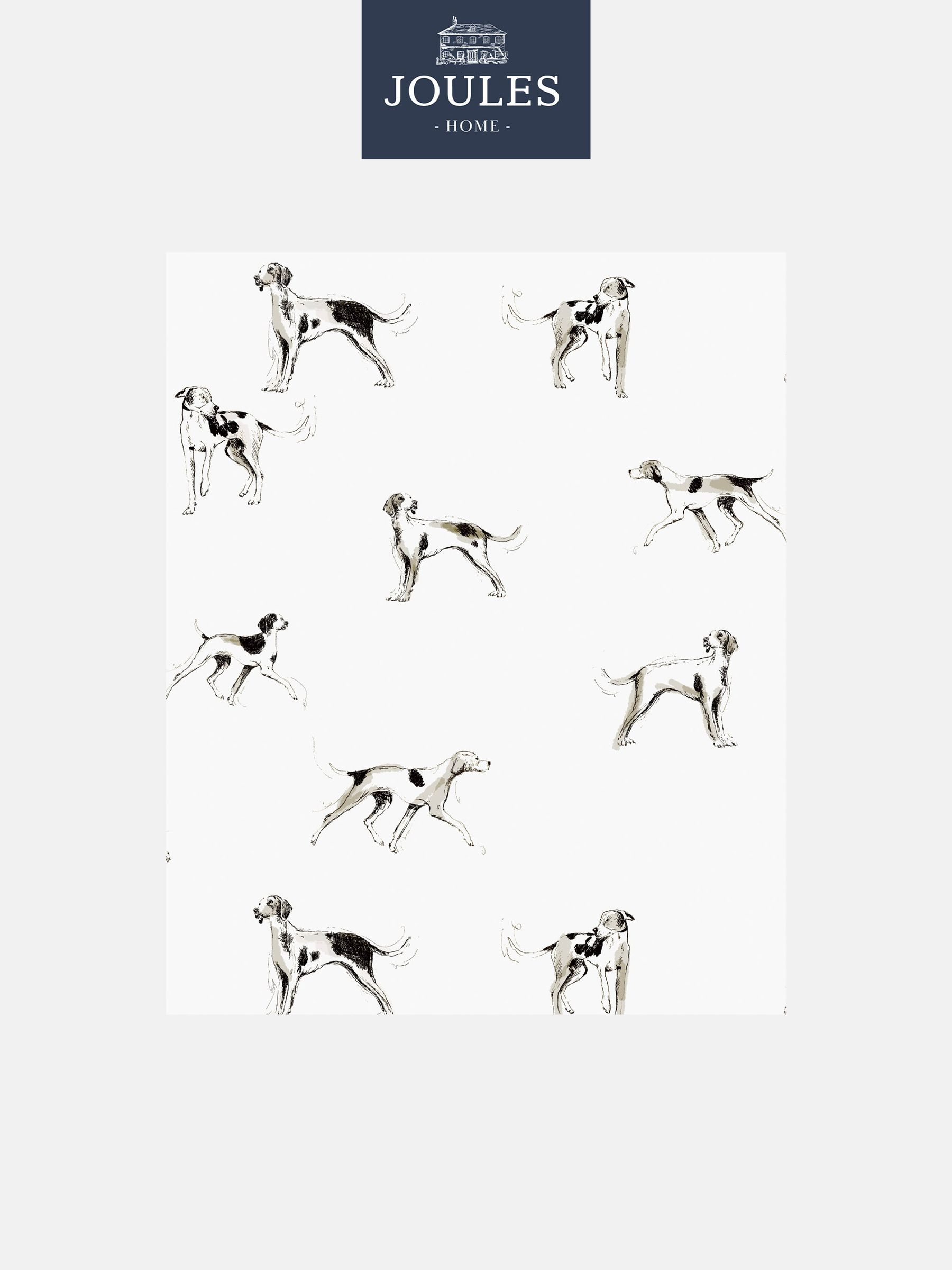 Antique Creme Sketchy Dogs 10M Wallpaper - Image 2 of 3
