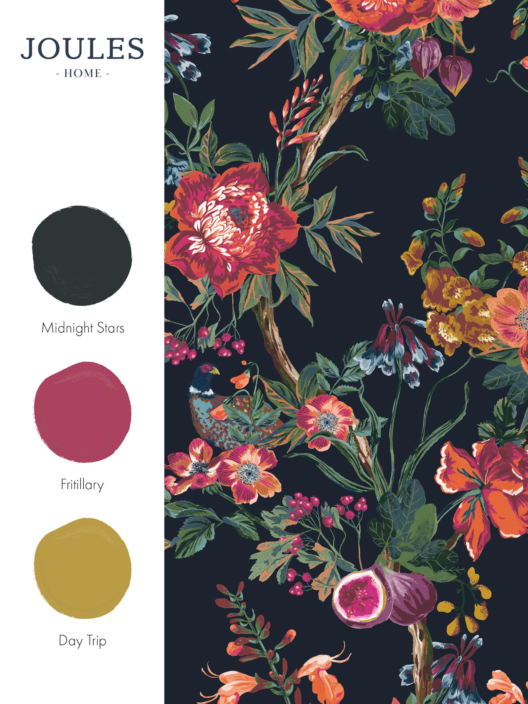 French Navy Forest Chinoiserie 10M Wallpaper - Image 3 of 3