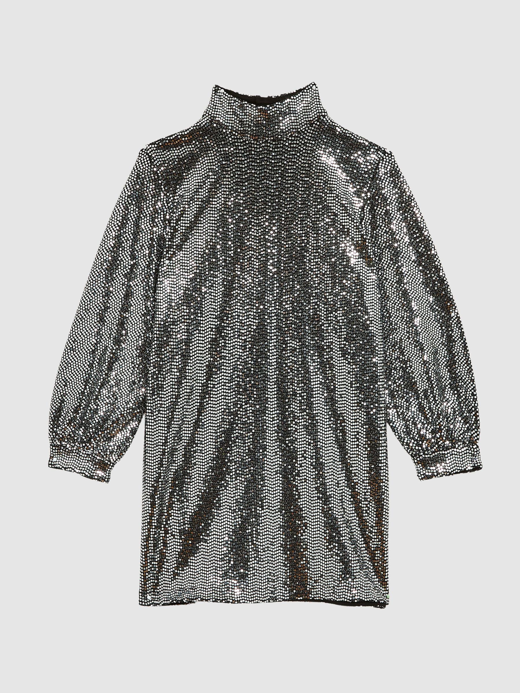 Robe Patineuse Courte à Paillettes Senior couleur Argentée - Image 2 sur 9