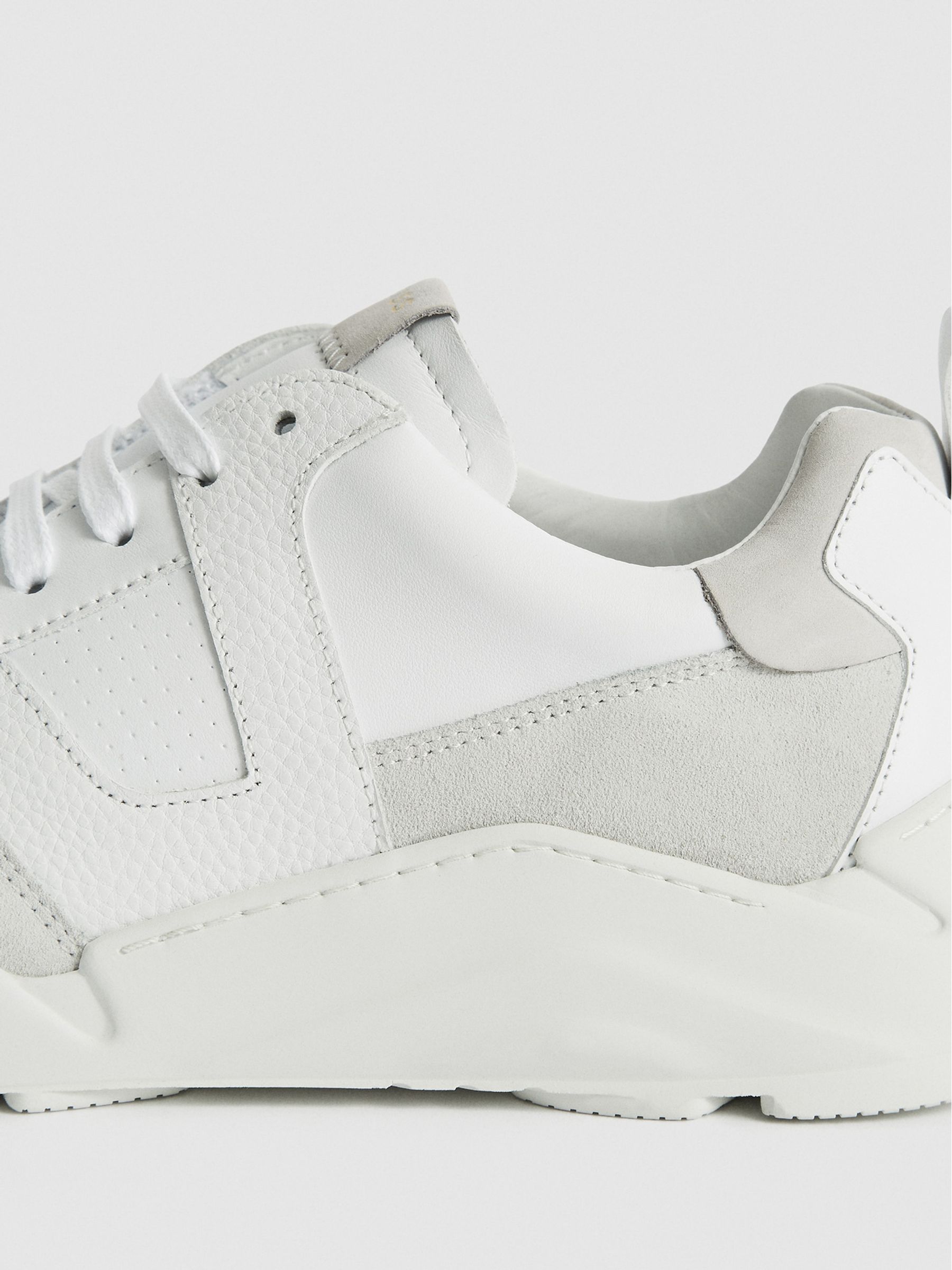Leather Trainers in White - Image 4 of 7