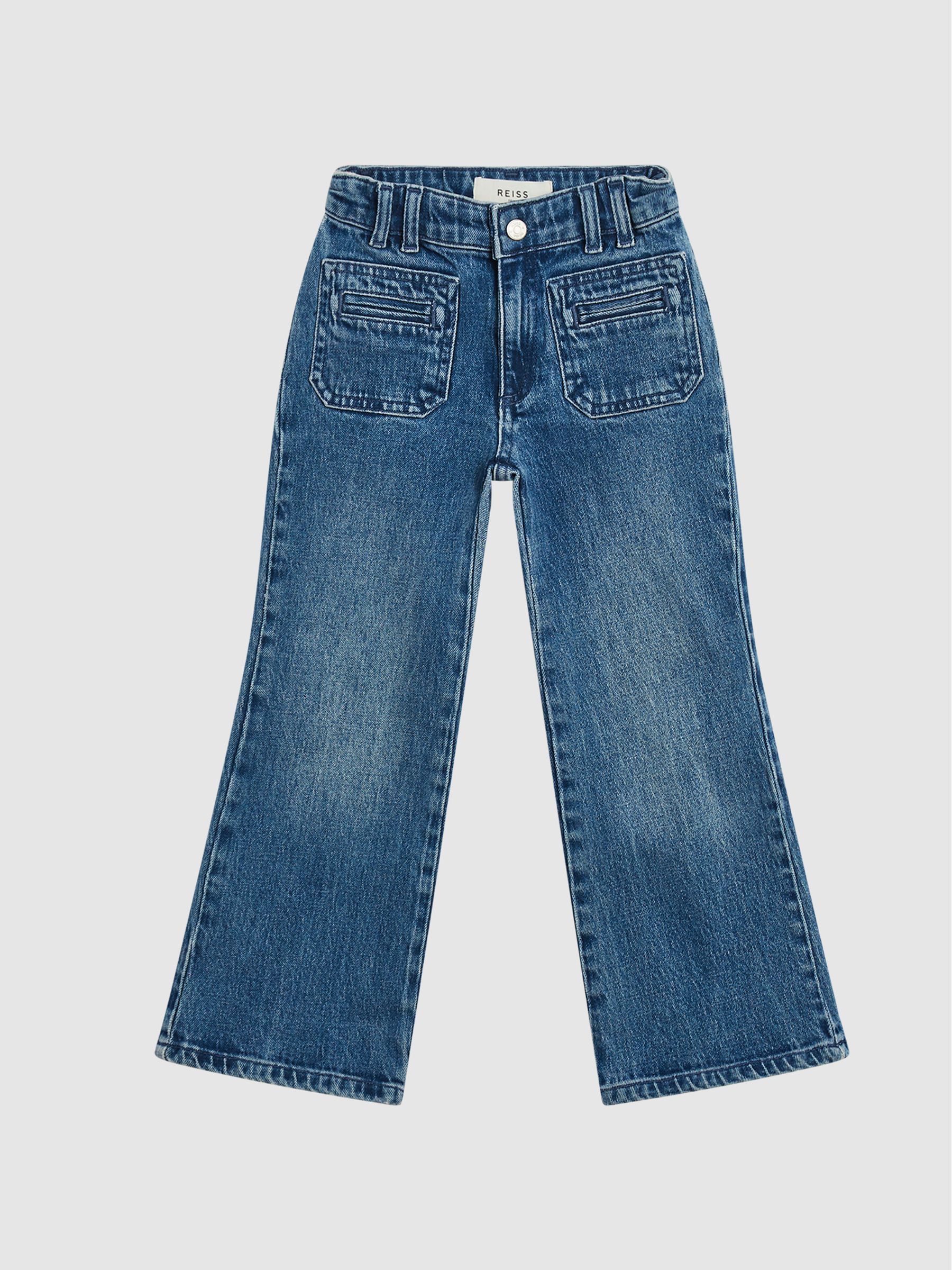 Flared Jeans in Mid Blue - Image 2 of 6 Flared Jeans in Mid Blue - Image 2 of 6