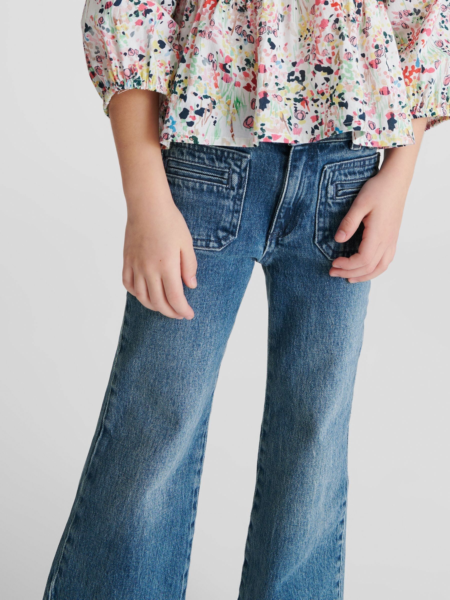 Flared Jeans in Mid Blue - Image 3 of 6