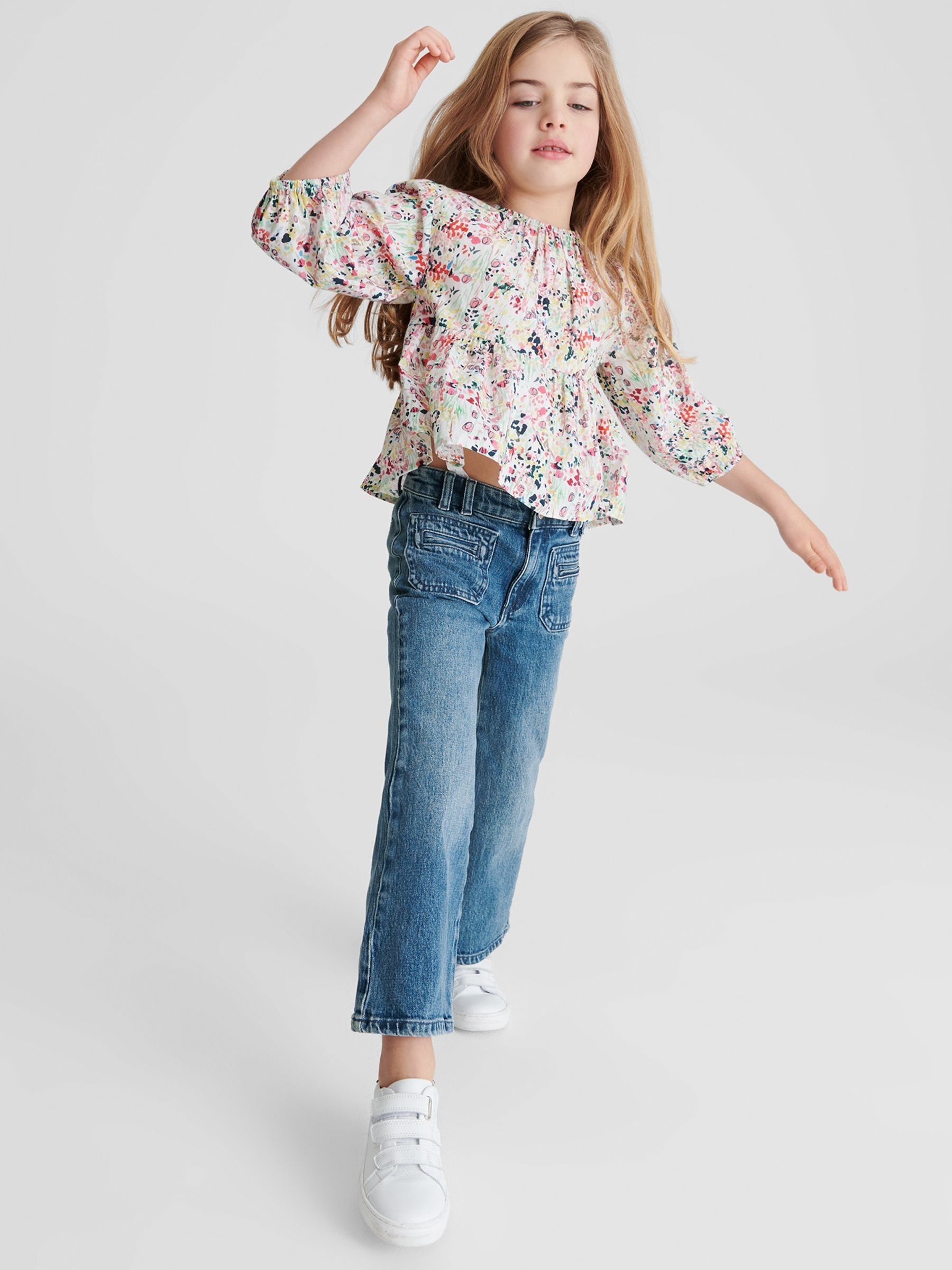 Flared Jeans in Mid Blue - Image 4 of 6