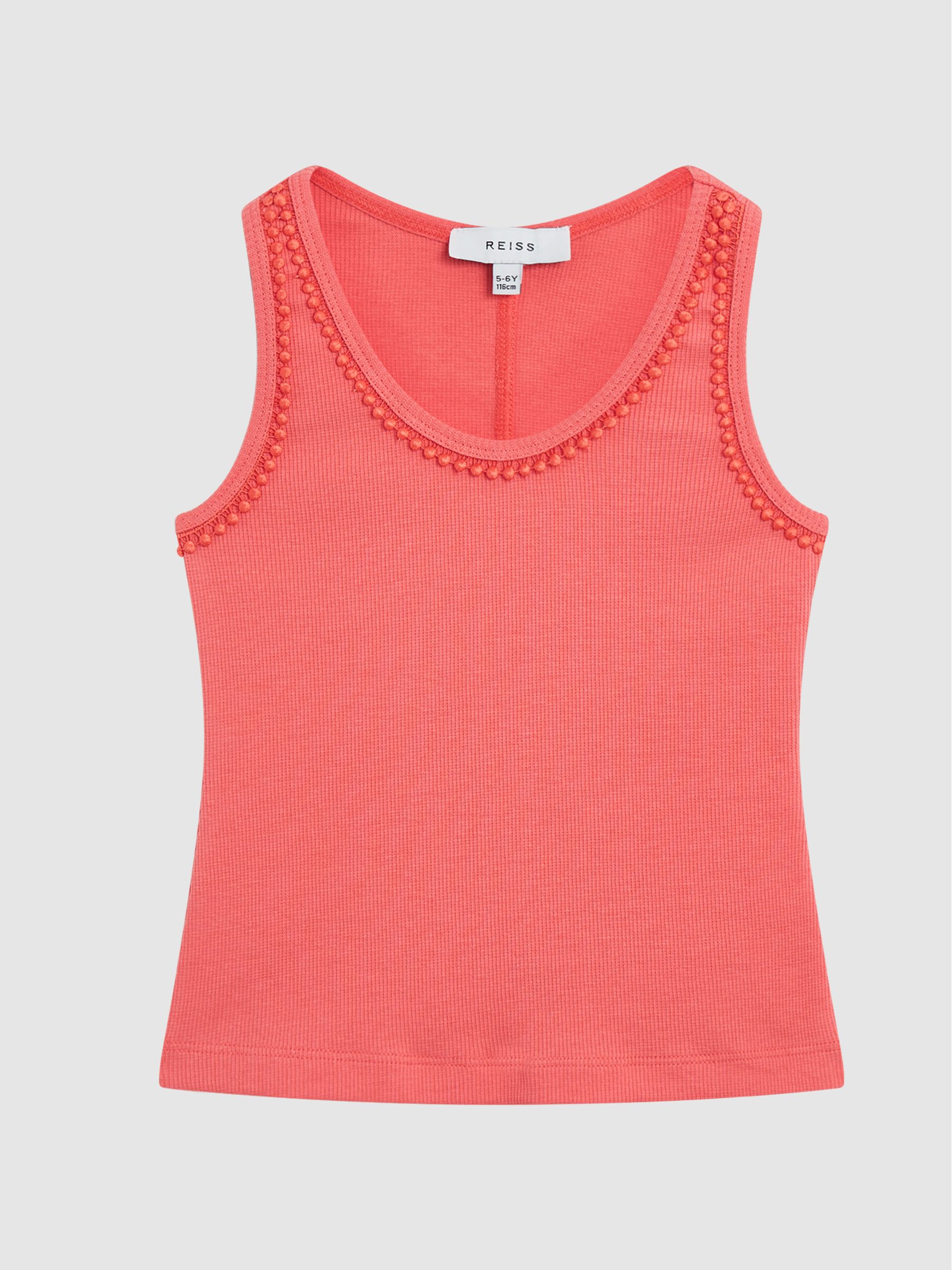 Trim Detail Vest in Coral - Image 2 of 6