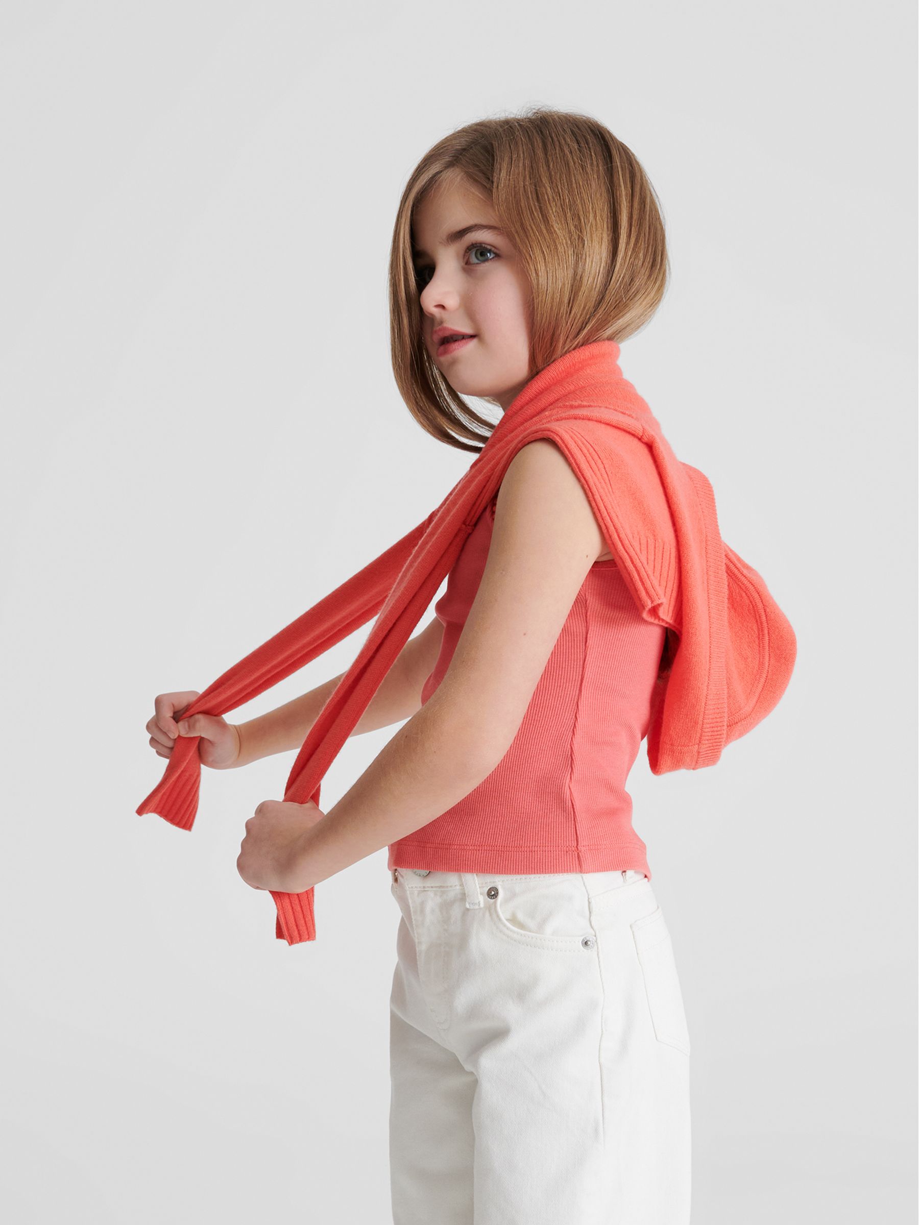Trim Detail Vest in Coral - Image 3 of 6