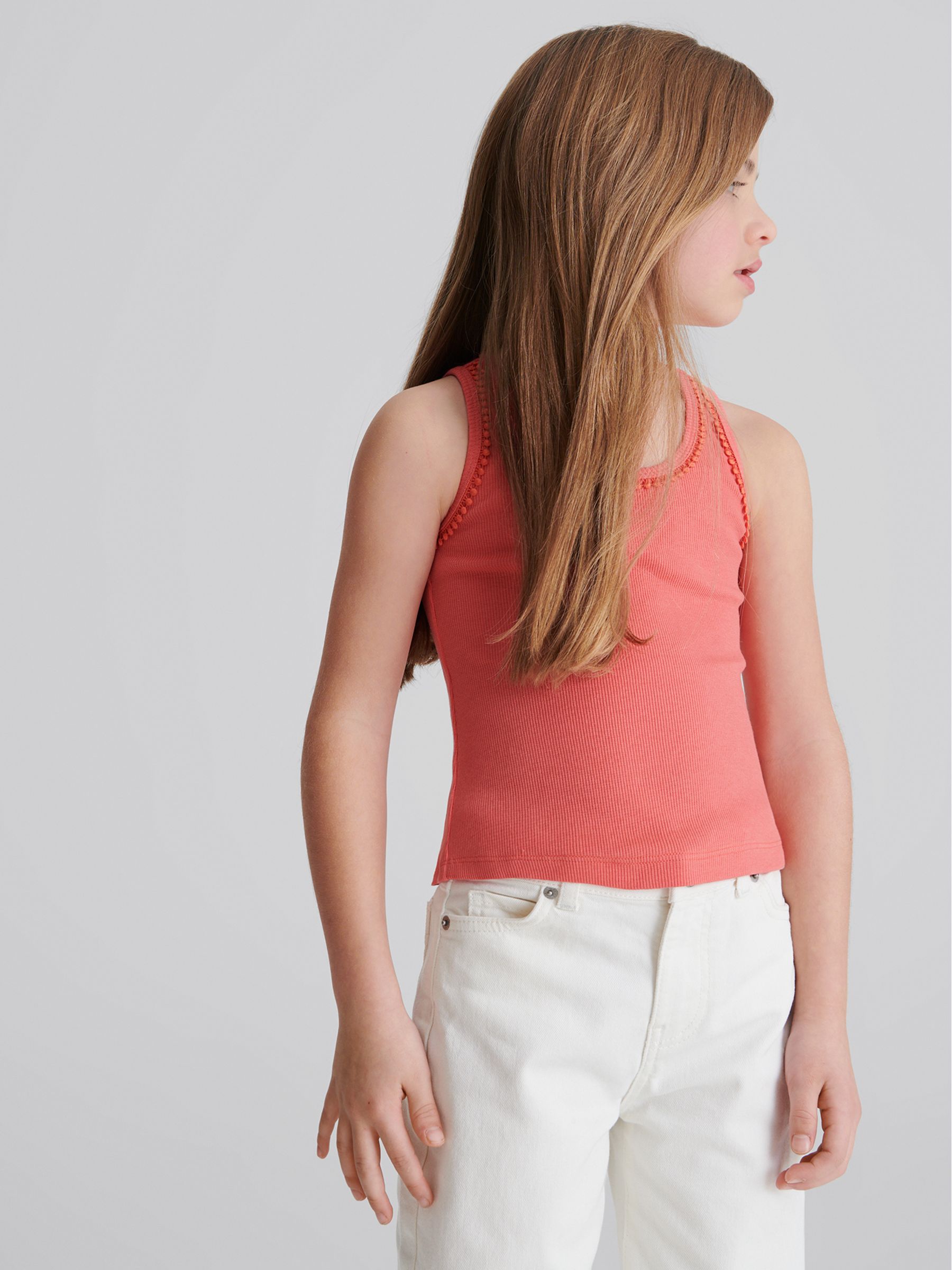 Trim Detail Vest in Coral - Image 4 of 6