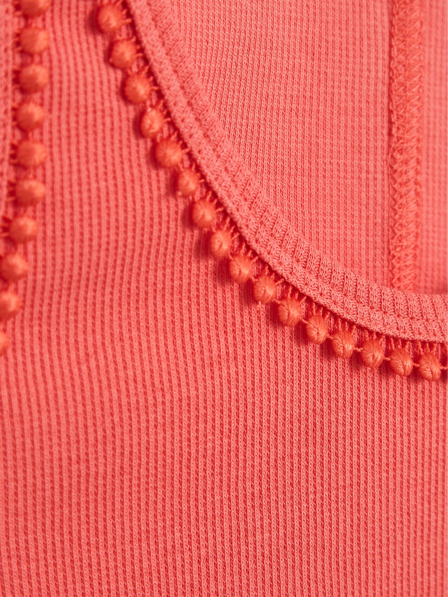 Trim Detail Vest in Coral - Image 6 of 6