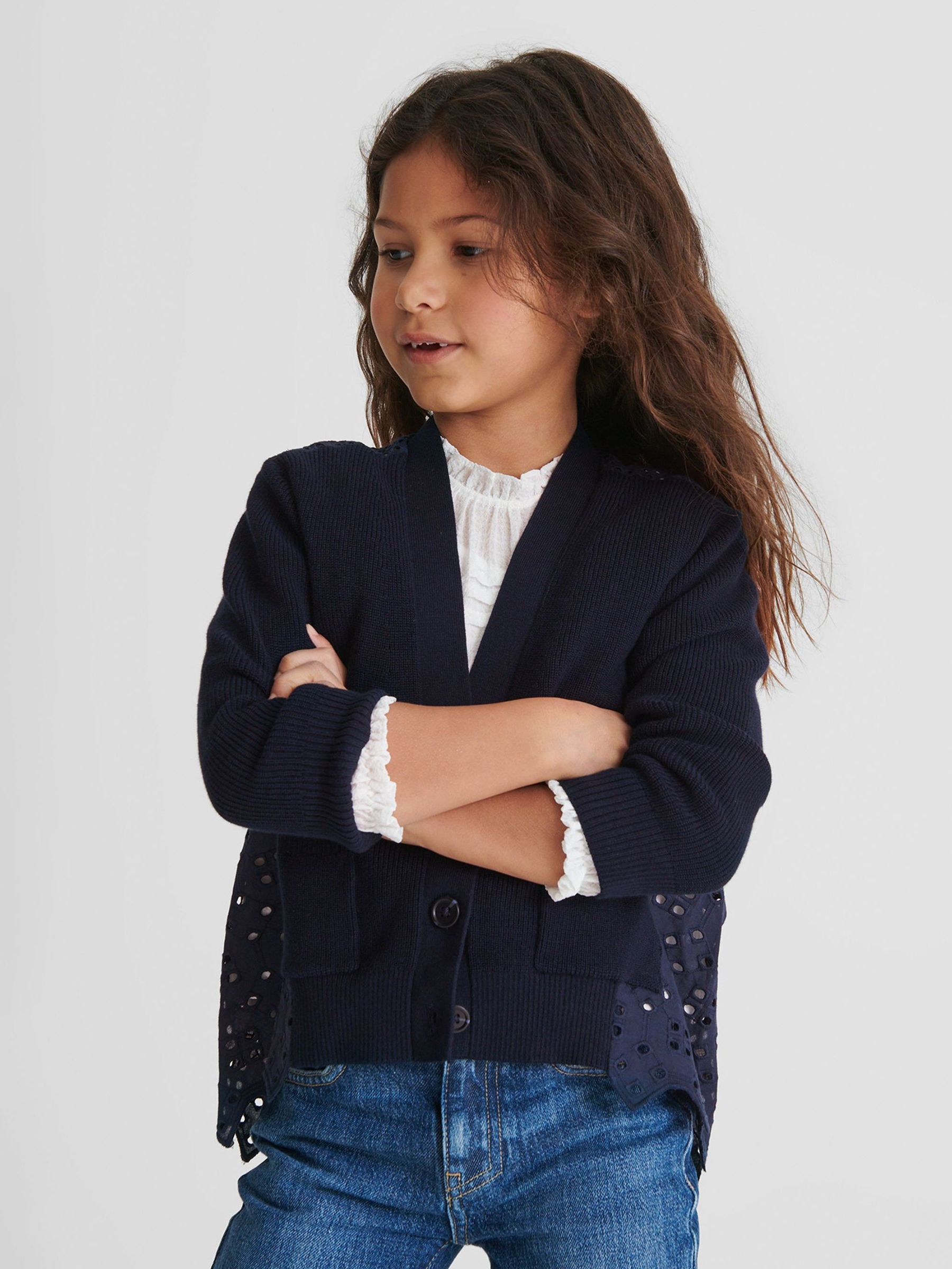 Hybrid Cardigan in Navy - Image 1 of 5