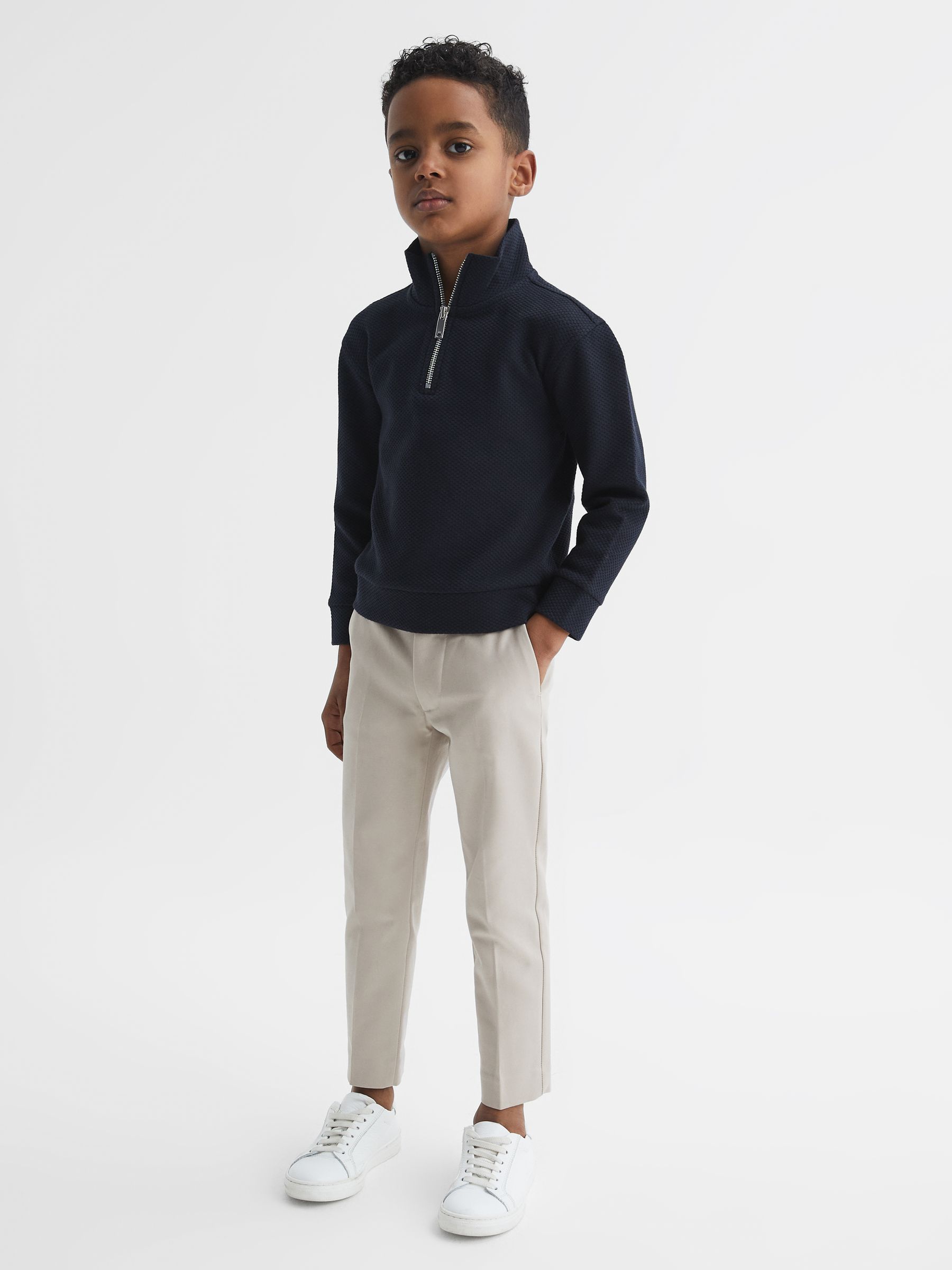 Junior Slim Fit Chinos in Stone - Image 1 of 8