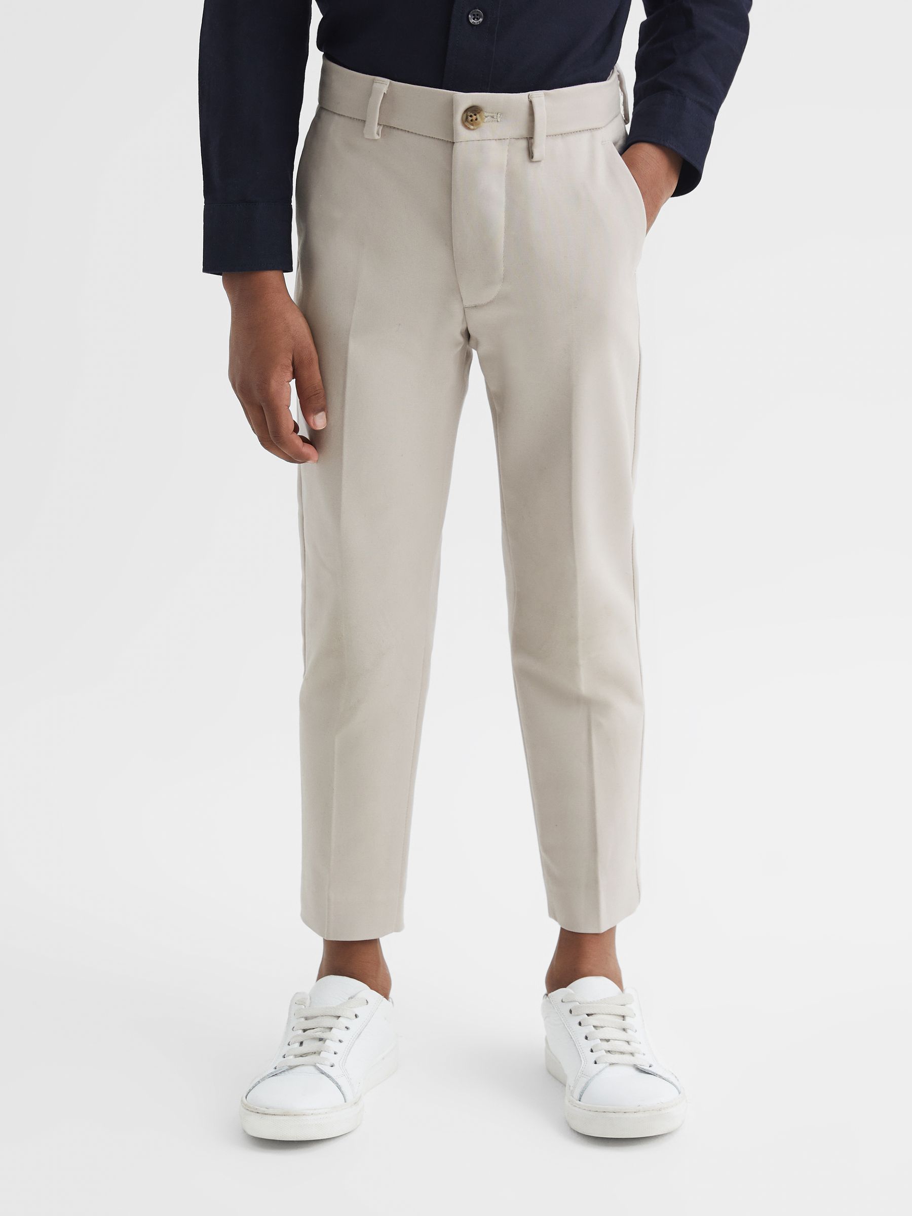 Junior Slim Fit Chinos in Stone - Image 6 of 8
