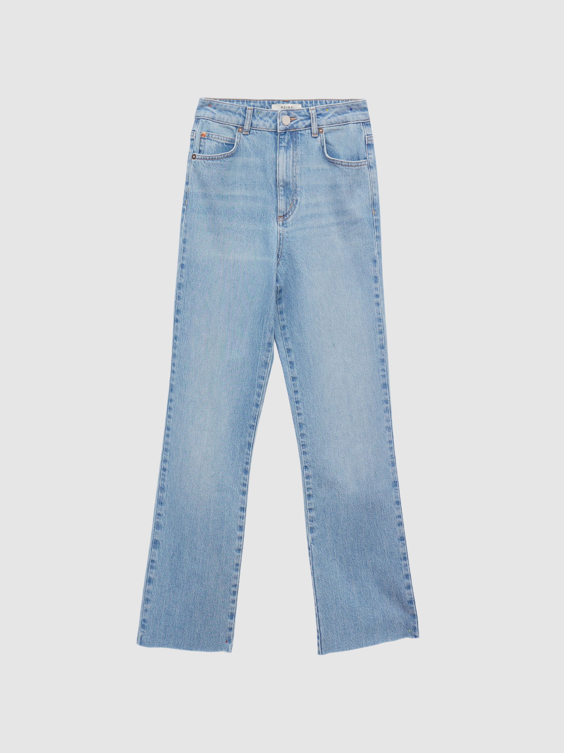 Mid Rise Kick Flared Jeans in Light Blue - Image 2 of 6