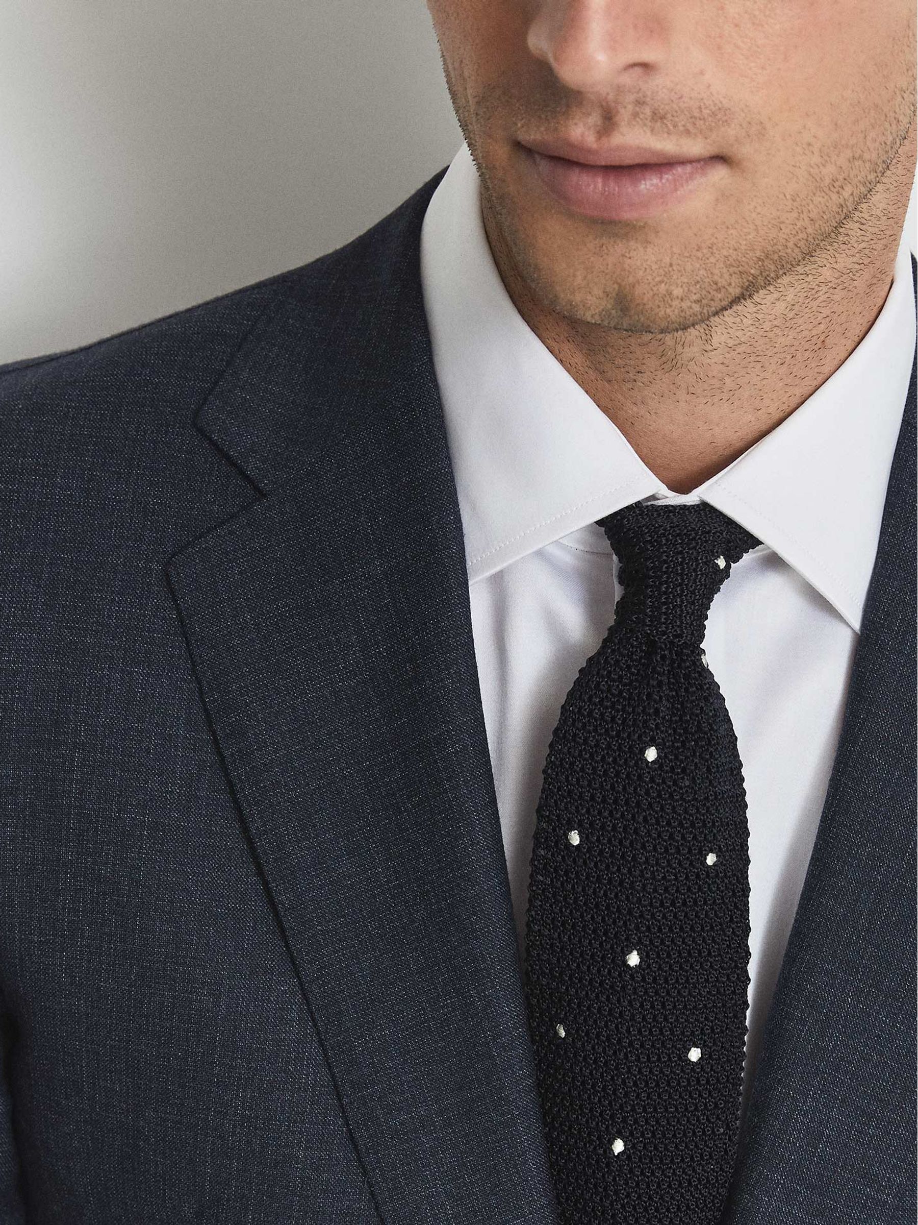 Slim Fit Cotton Blend Shirt in White - Image 8 of 9
