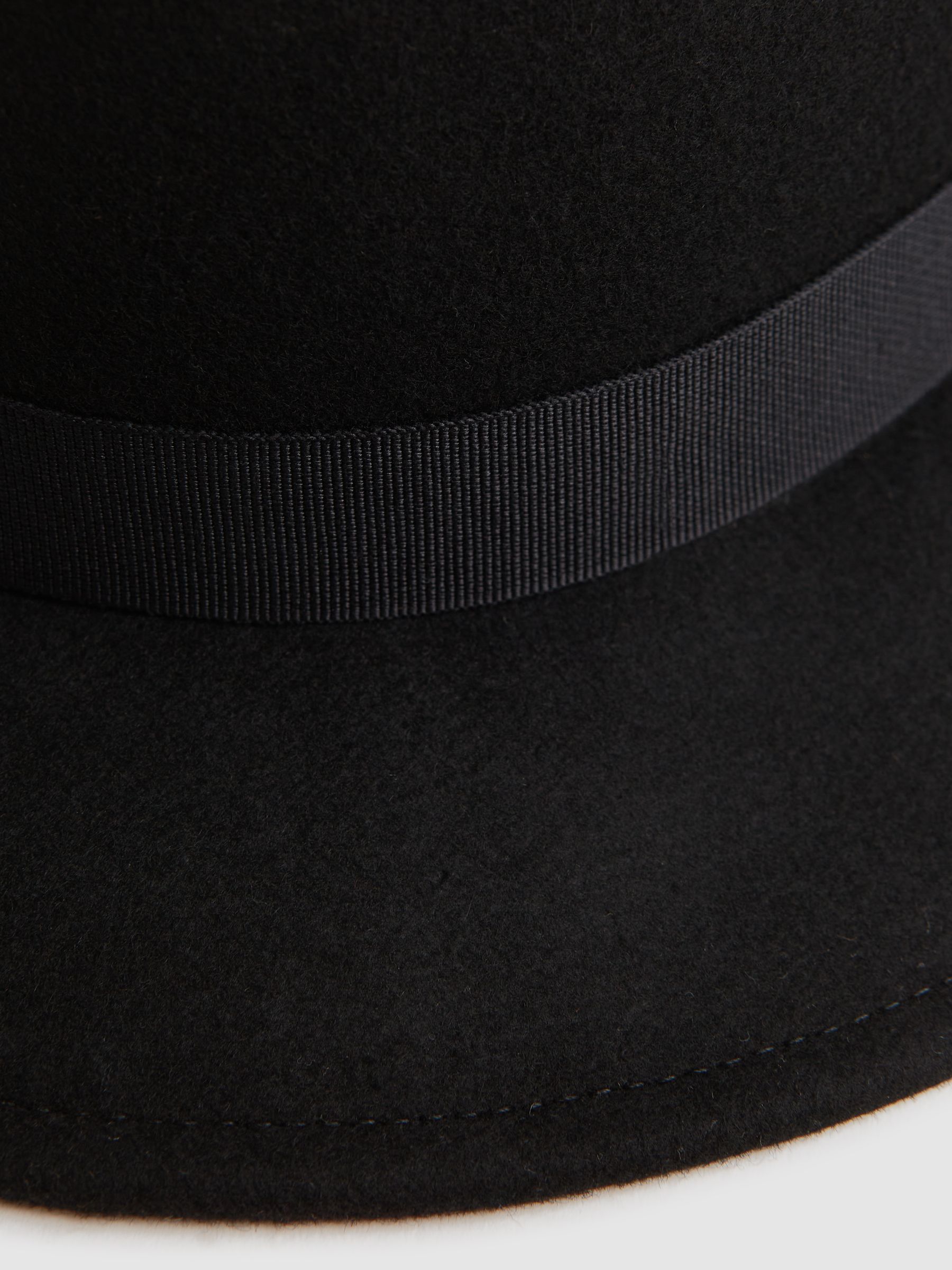 Wool Fedora Hat in Black - Image 5 of 5
