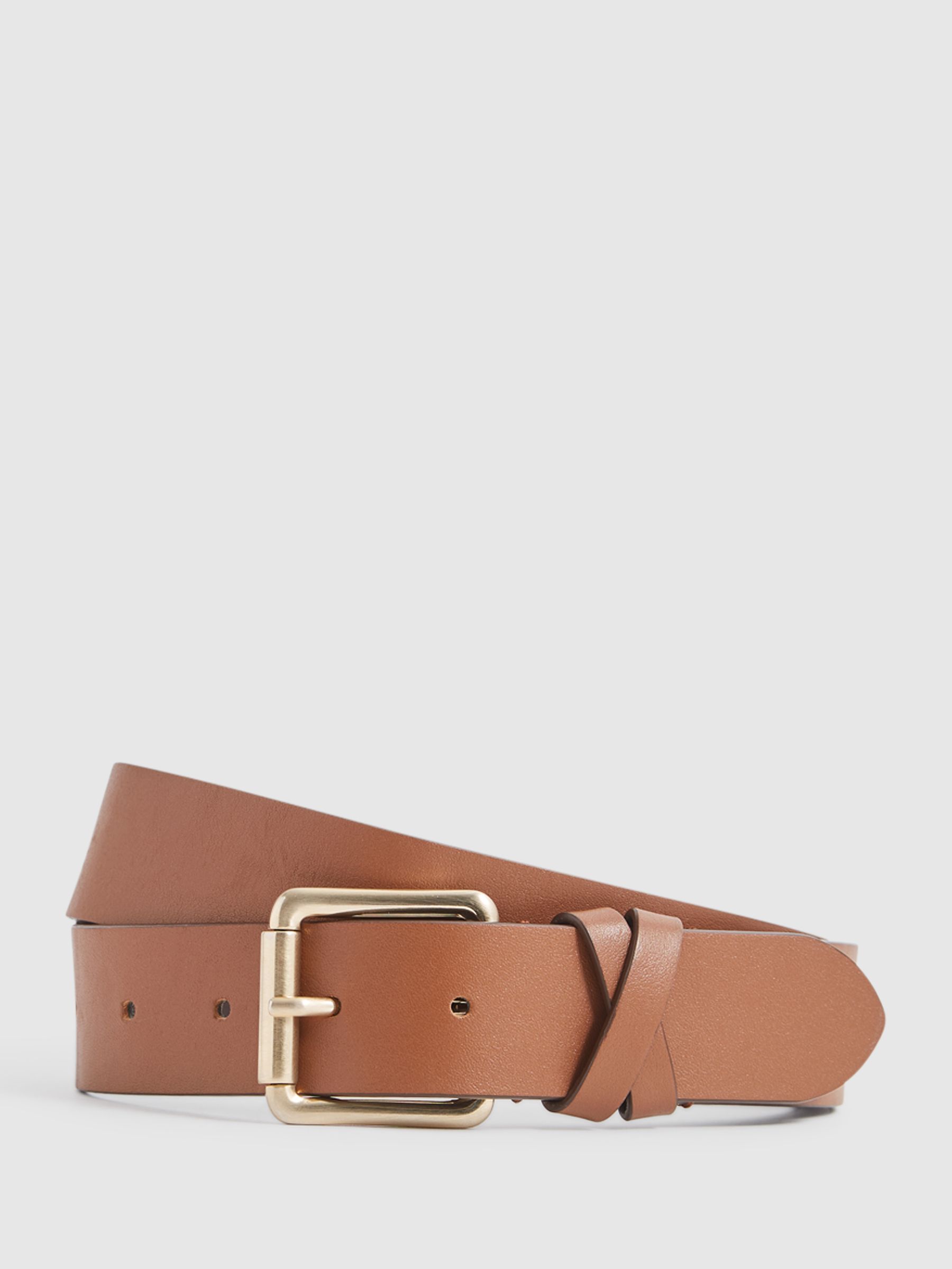 Leather Belt in Tan - Image 1 of 6
