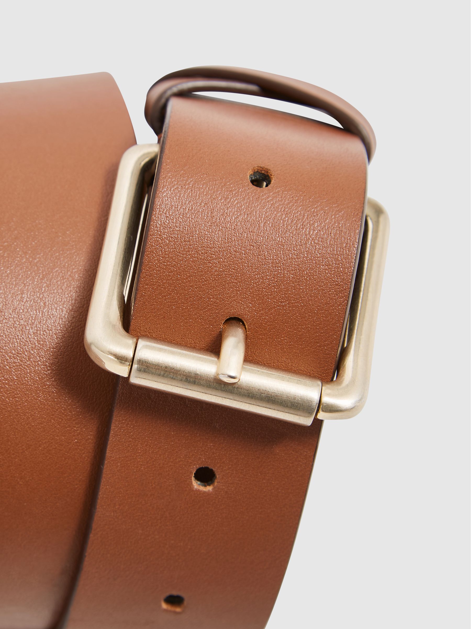Leather Belt in Tan - Image 4 of 6