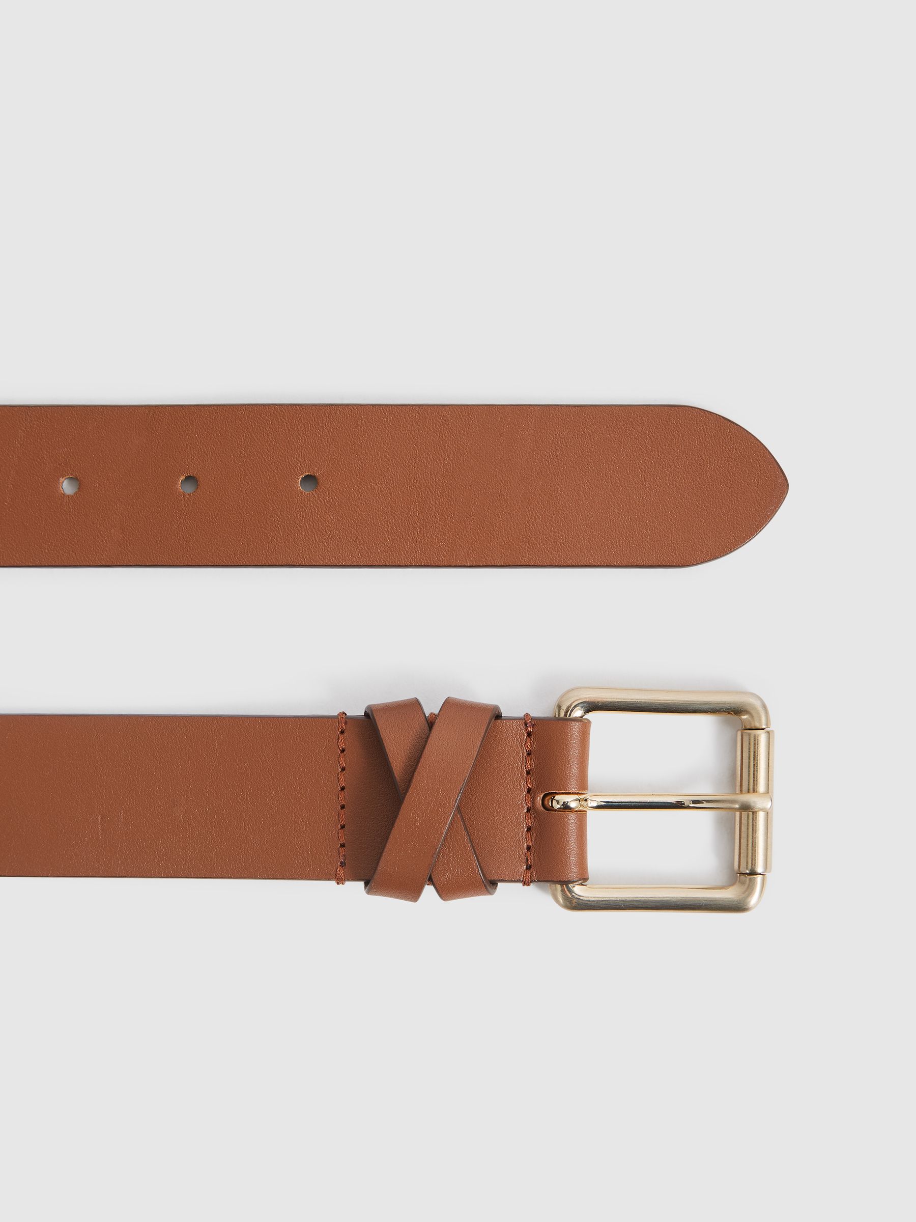 Leather Belt in Tan - Image 5 of 6