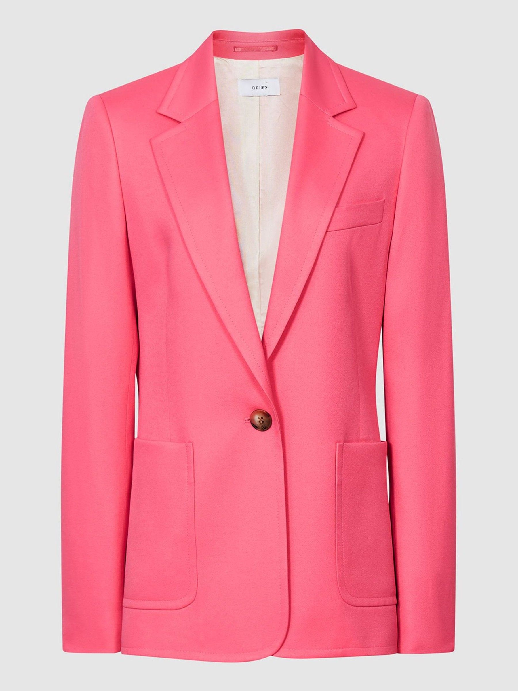 Petite Single Breasted Blazer in Pink - Image 2 of 6