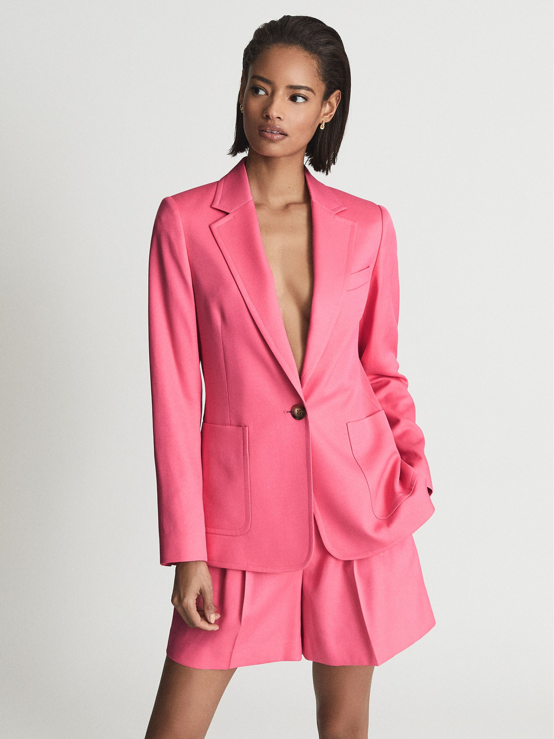 Petite Single Breasted Blazer in Pink - Image 3 of 6