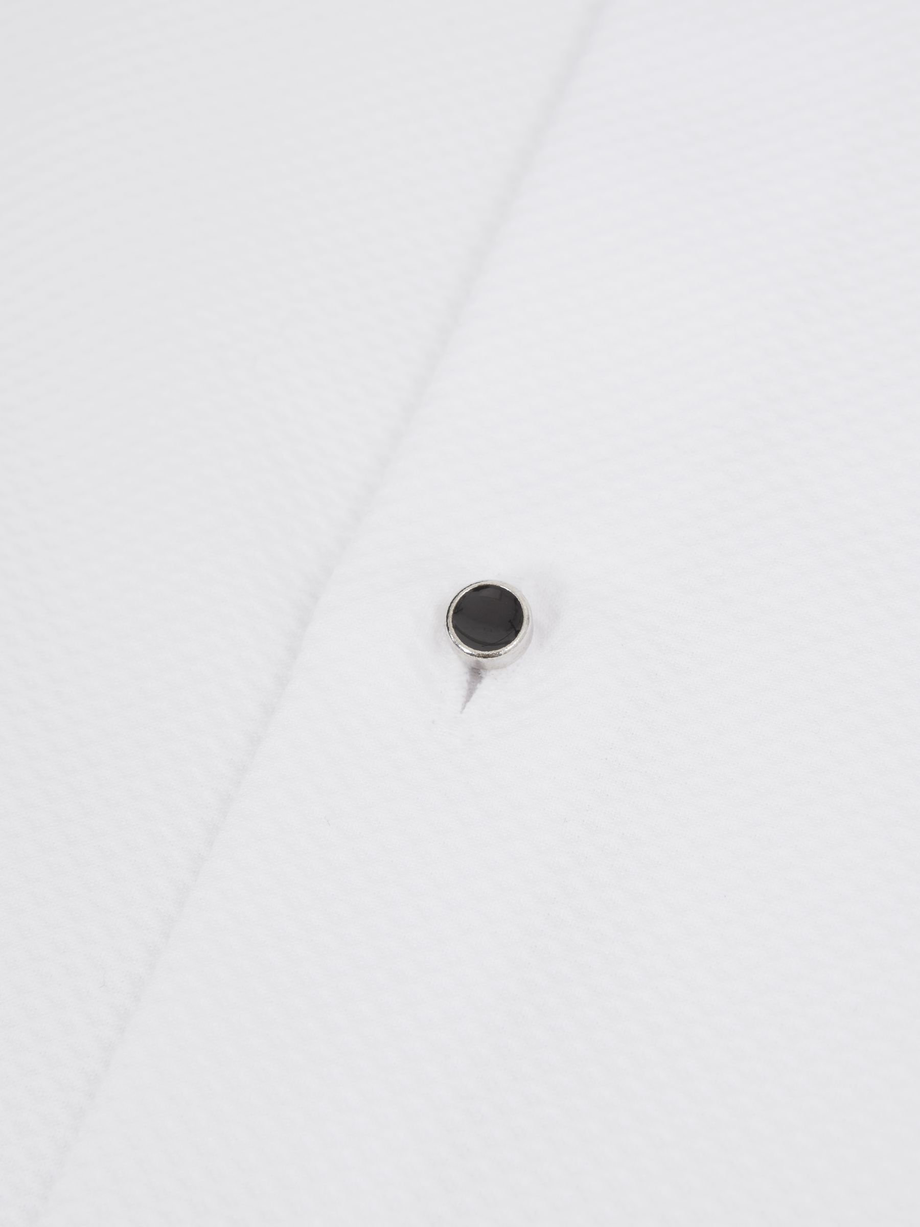 Slim Fit Double Cuff Tuxedo Shirt in White - Image 7 of 7