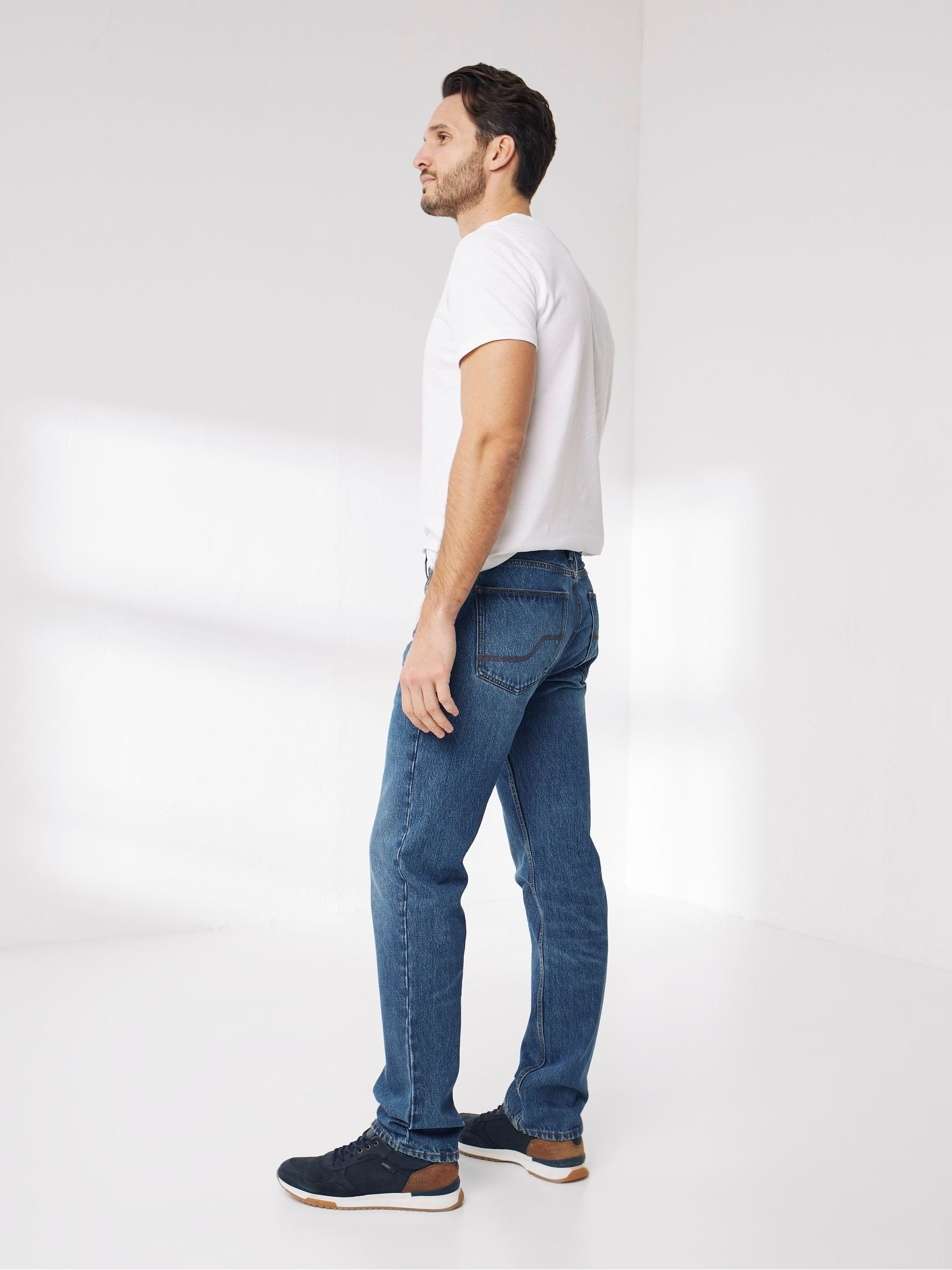 Blue Straight Stone Wash Jeans - Image 2 of 4