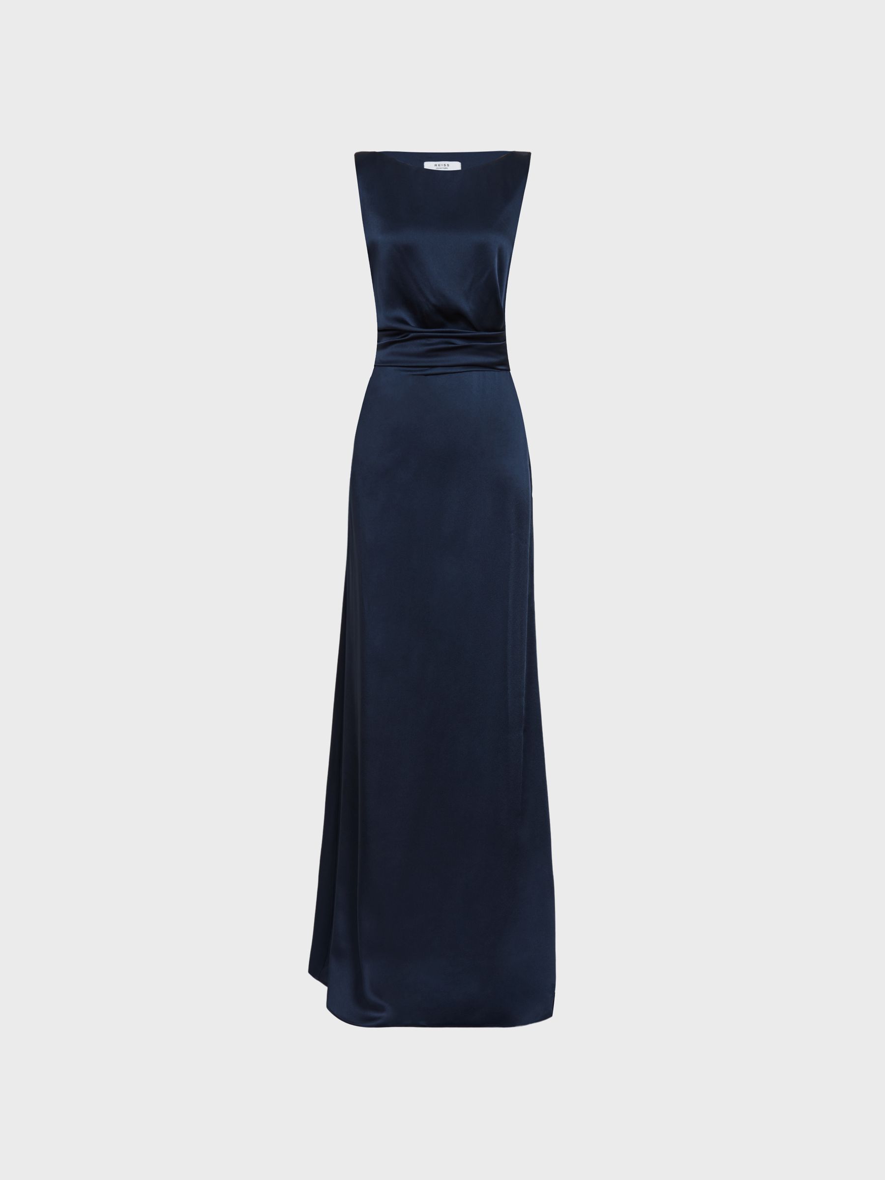 Drape Front Maxi Dress in Navy - Image 2 of 6