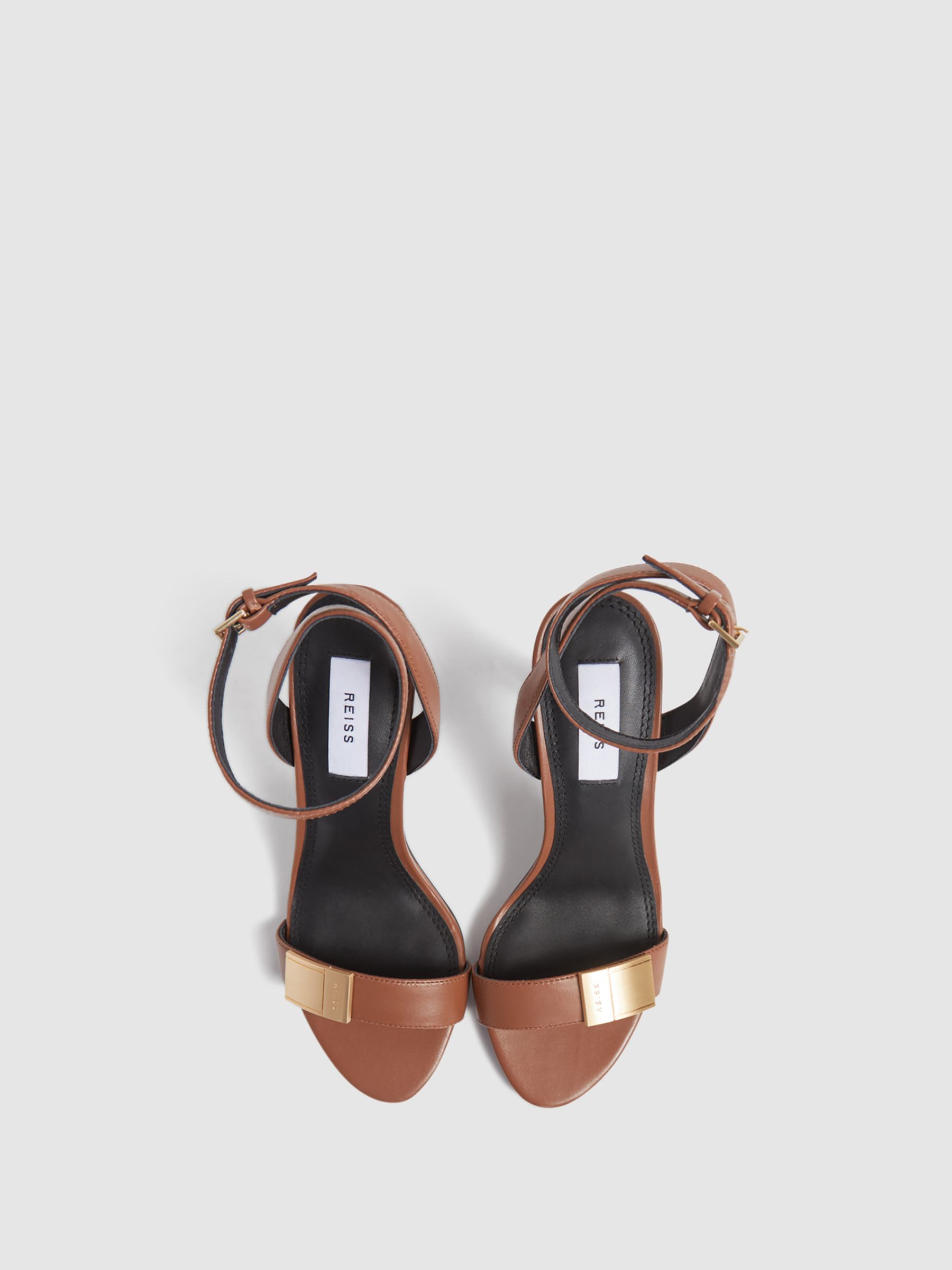 Strappy Heel Sandals in Tan - Image 4 of 7