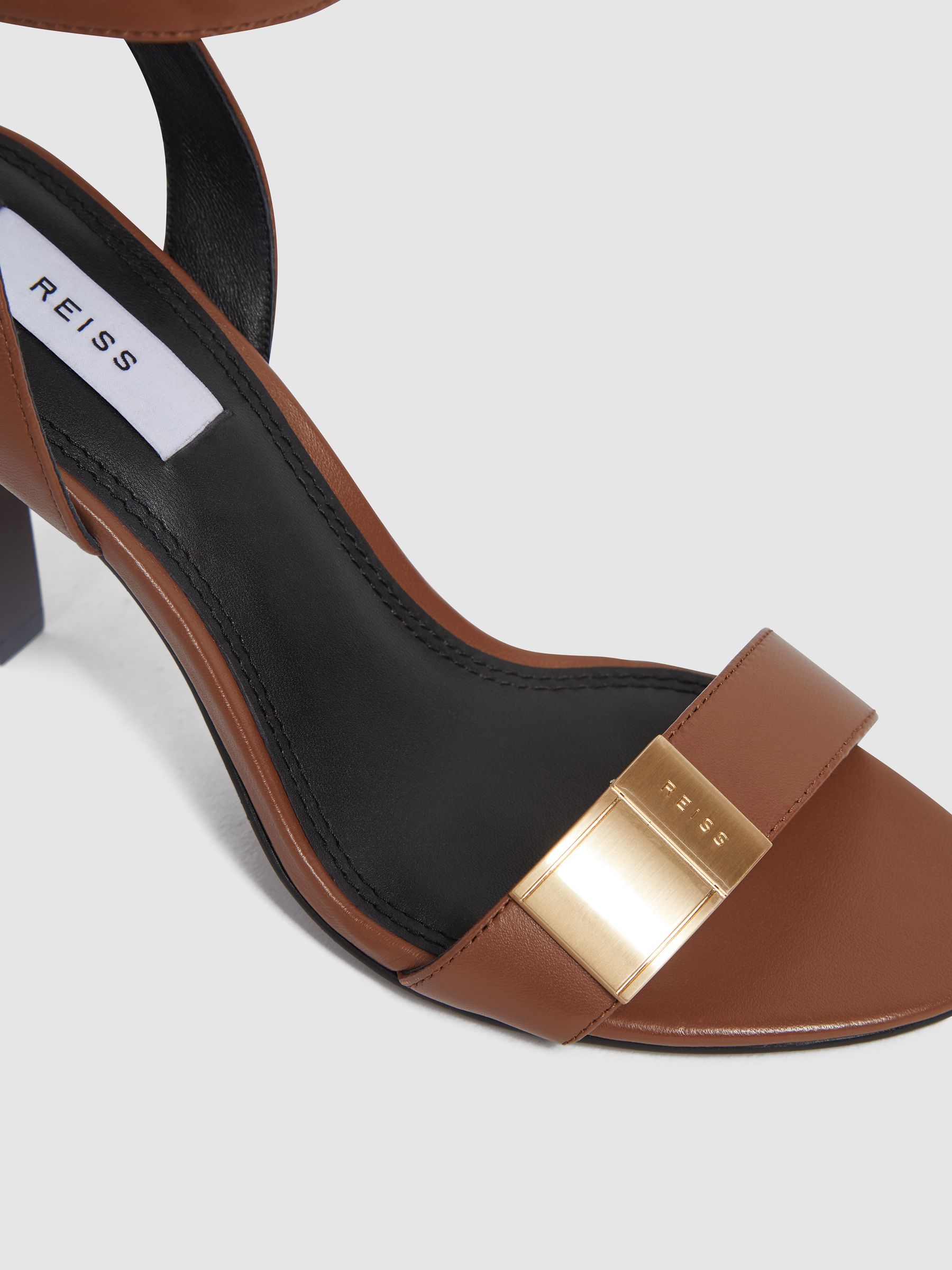 Strappy Heel Sandals in Tan - Image 6 of 7