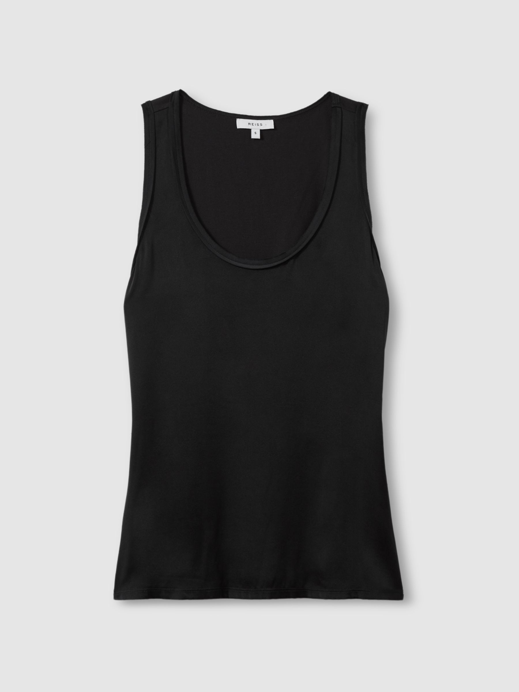 Silk Front Vest in Black - Image 2 of 5