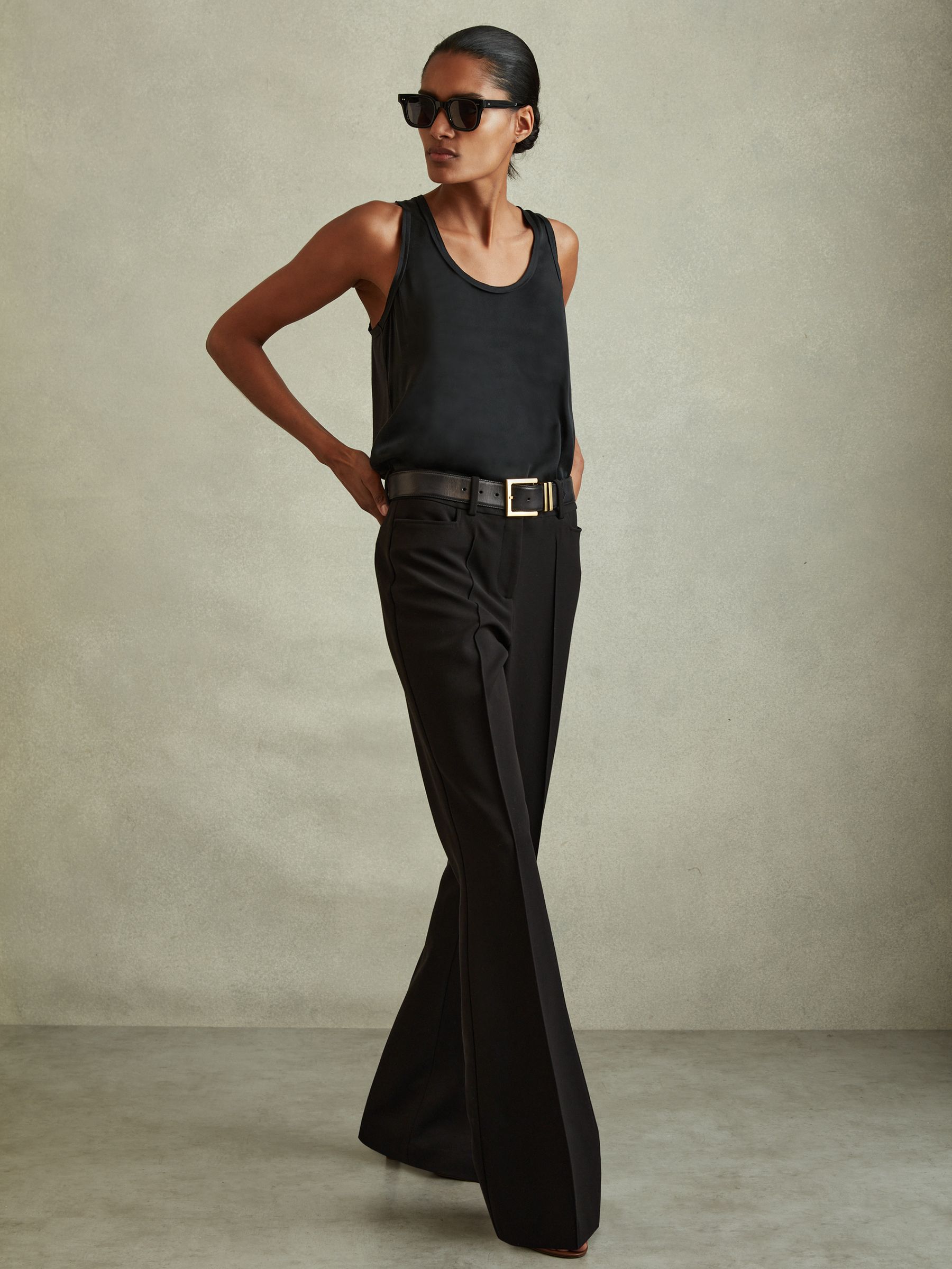 Silk Front Vest in Black - Image 3 of 5
