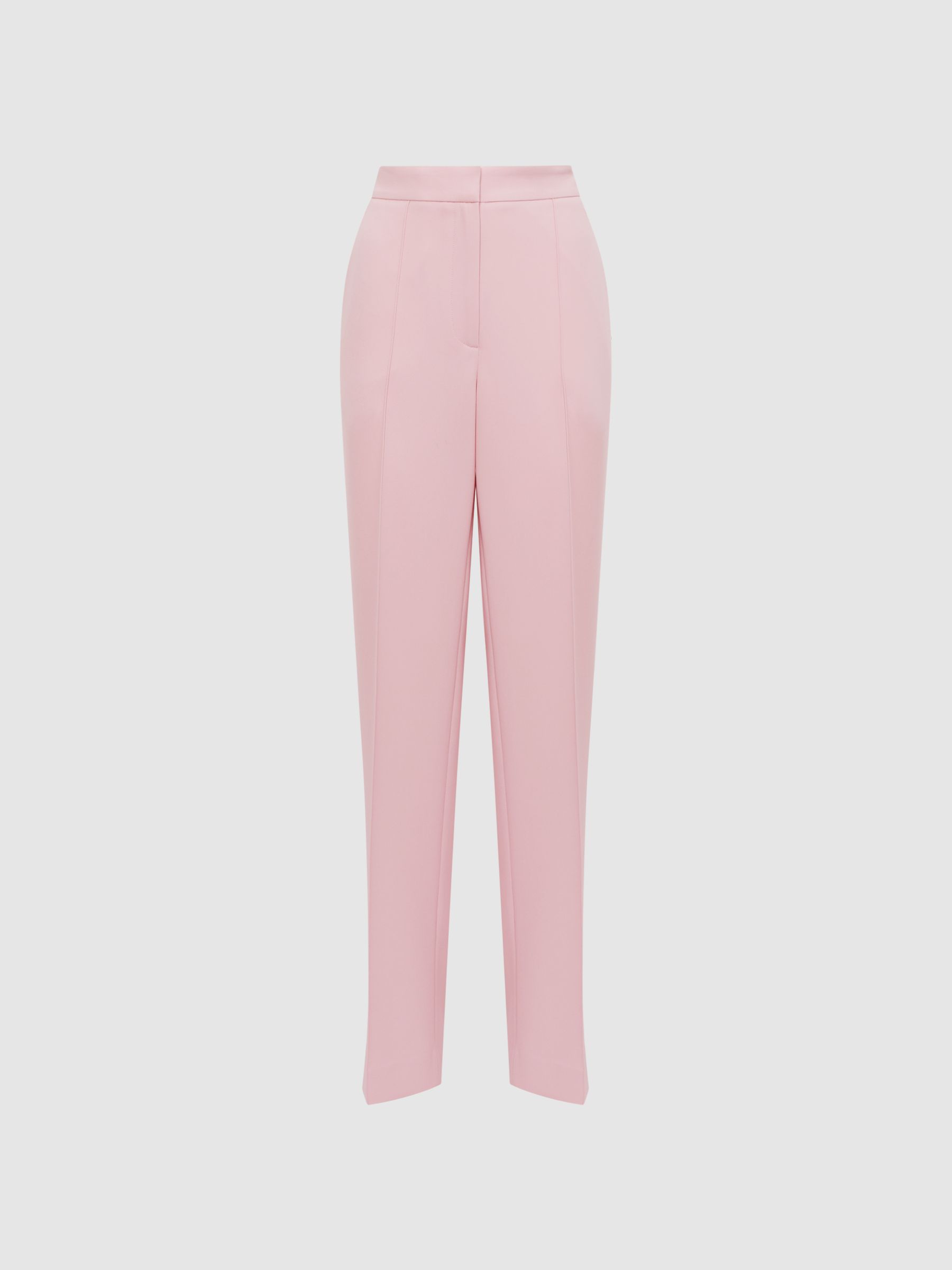 Wide Leg Split Hem Trousers in Pink - Image 2 of 5