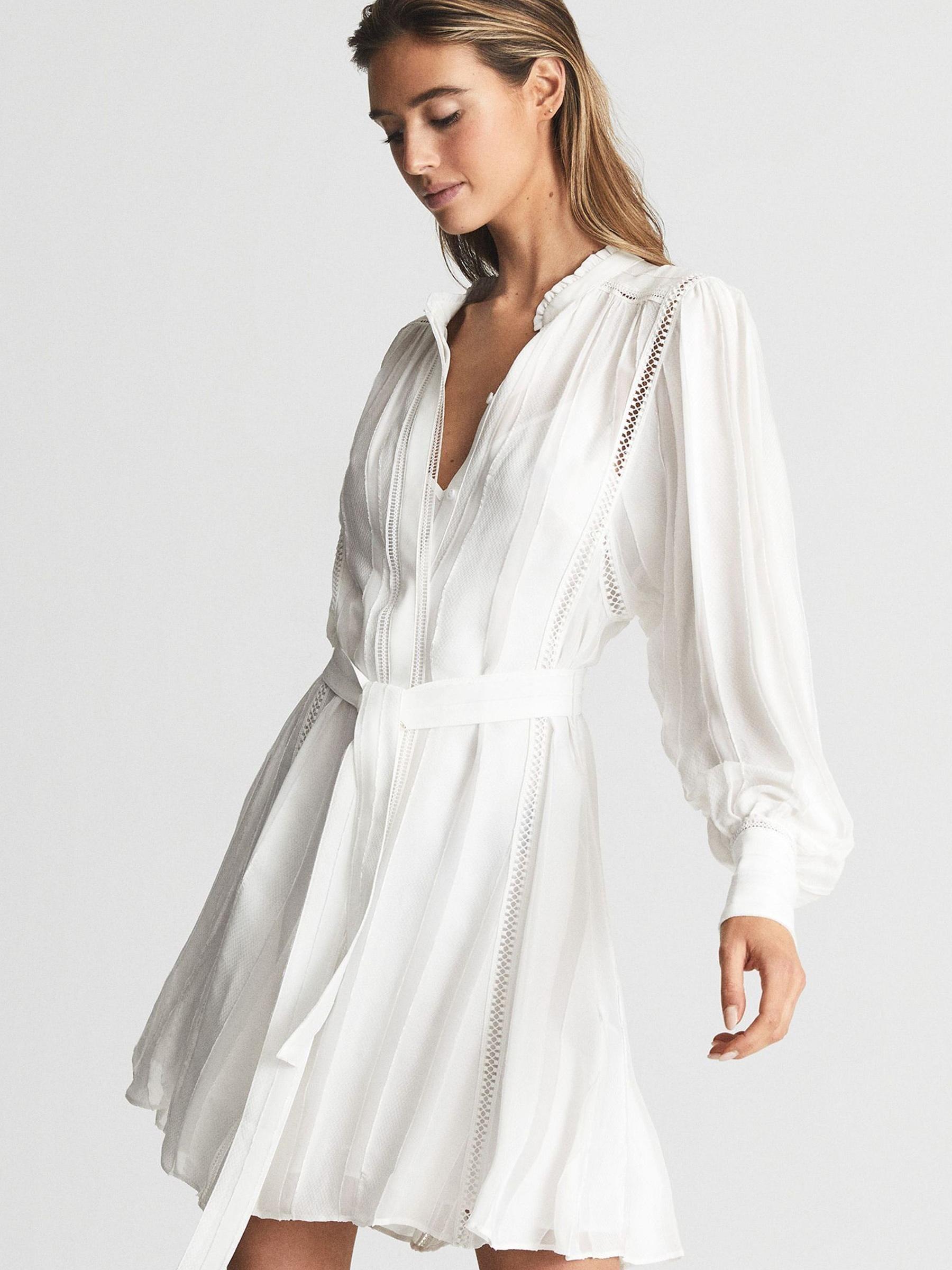 【海外限定】REISSワンピース☆Remy Plunge Neck Ruche Midi Dre REISS Remy Plunge Neck Ruche Midi Dress | endource