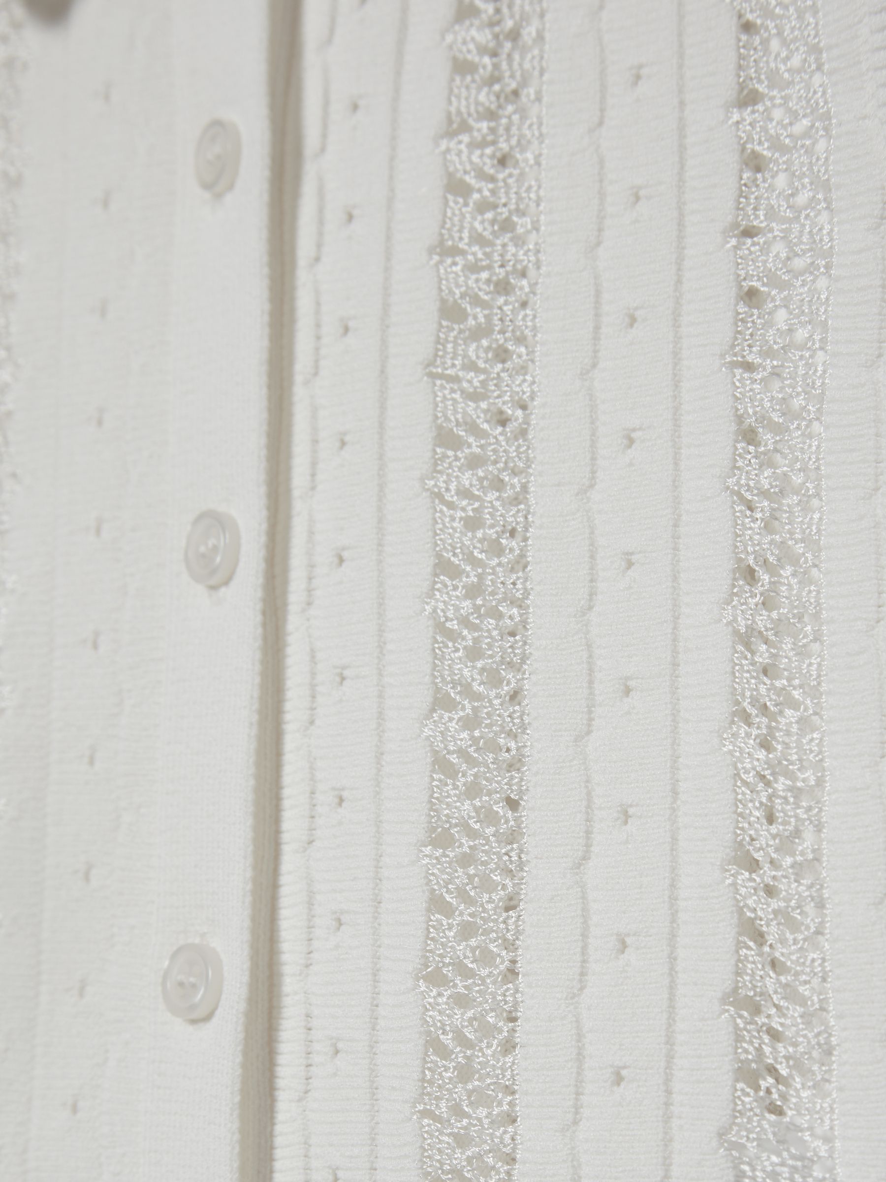 Knitted Button Through Cami Top in Ivory - Image 6 of 6