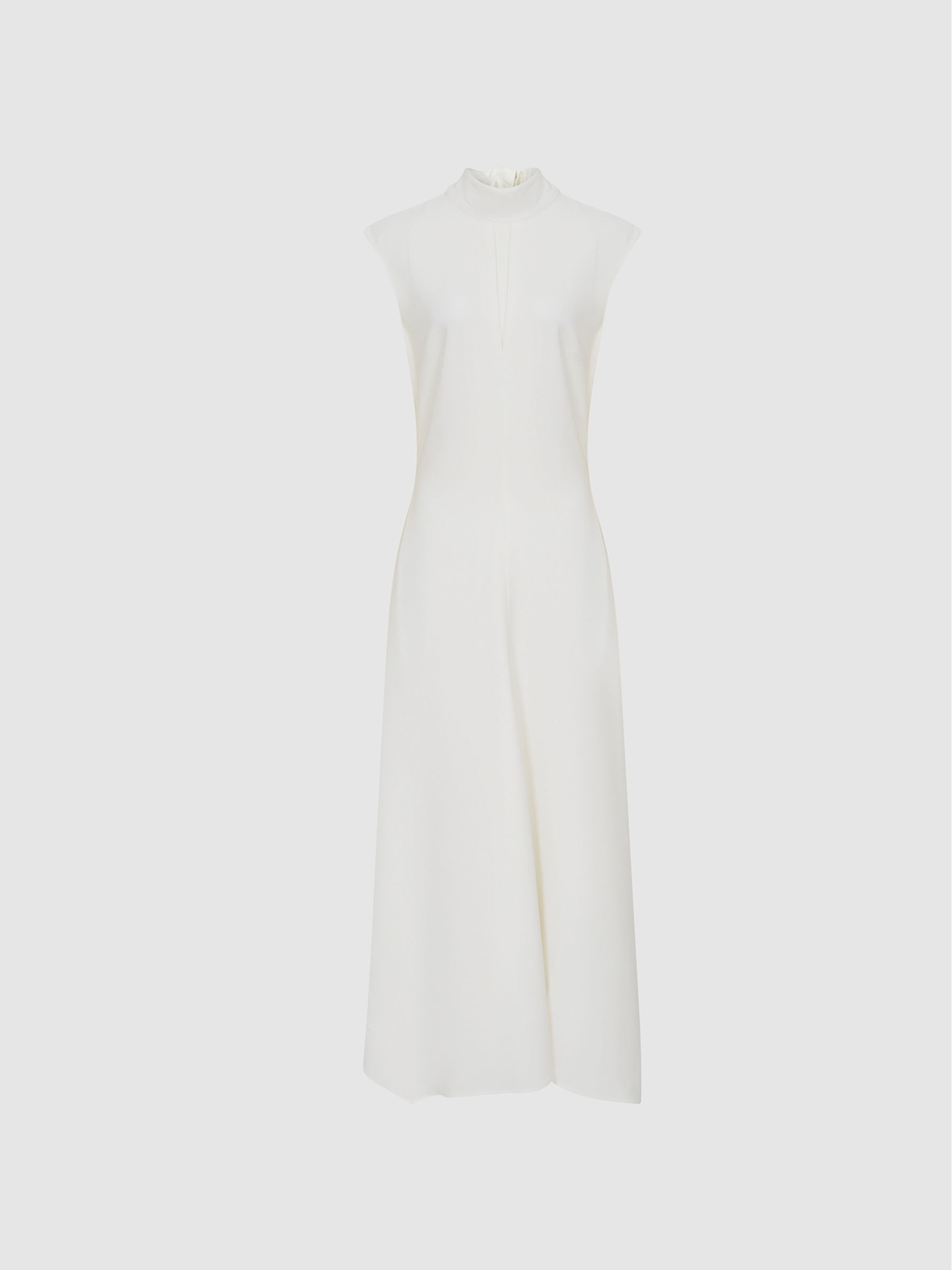 Petite Open Back Midi Dress in White - Image 2 of 6 Petite Open Back Midi Dress in White - Image 2 of 6