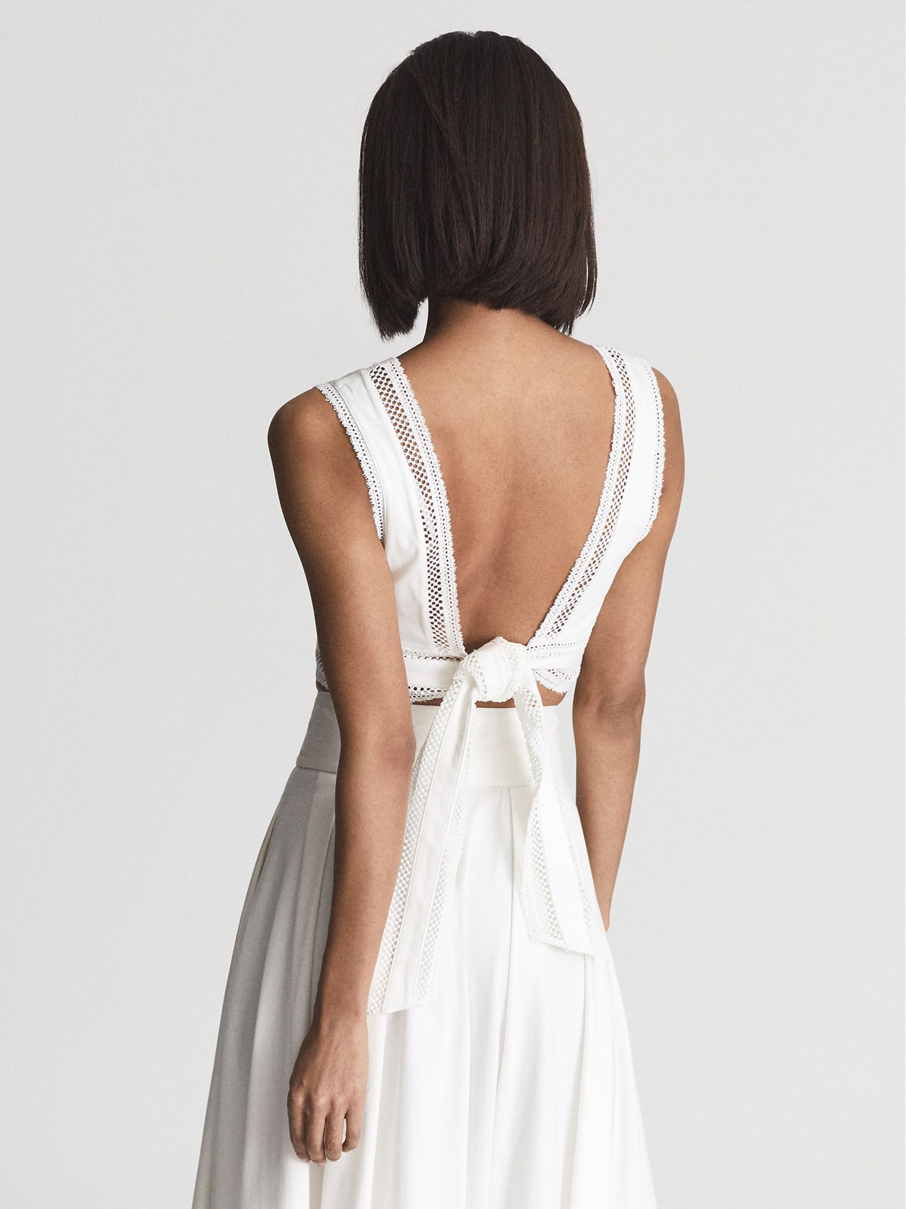 Kanten witte crop top - Afbeelding 5 van 7