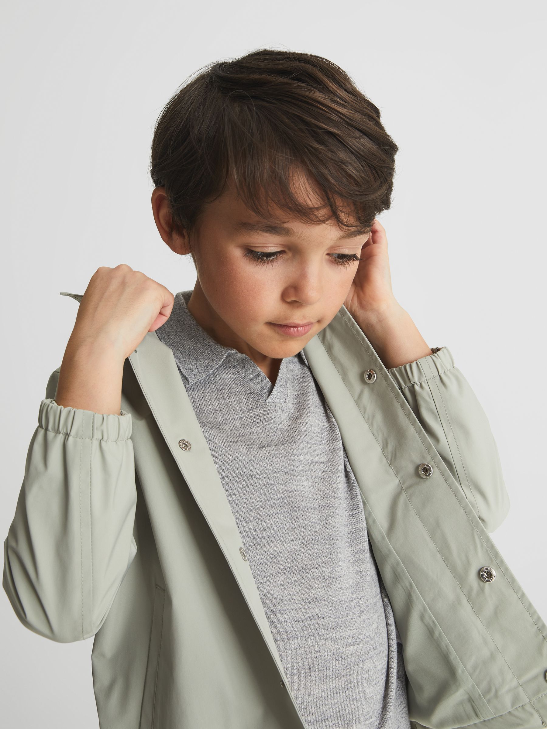Harrington Jacket in Sage - Image 4 of 7